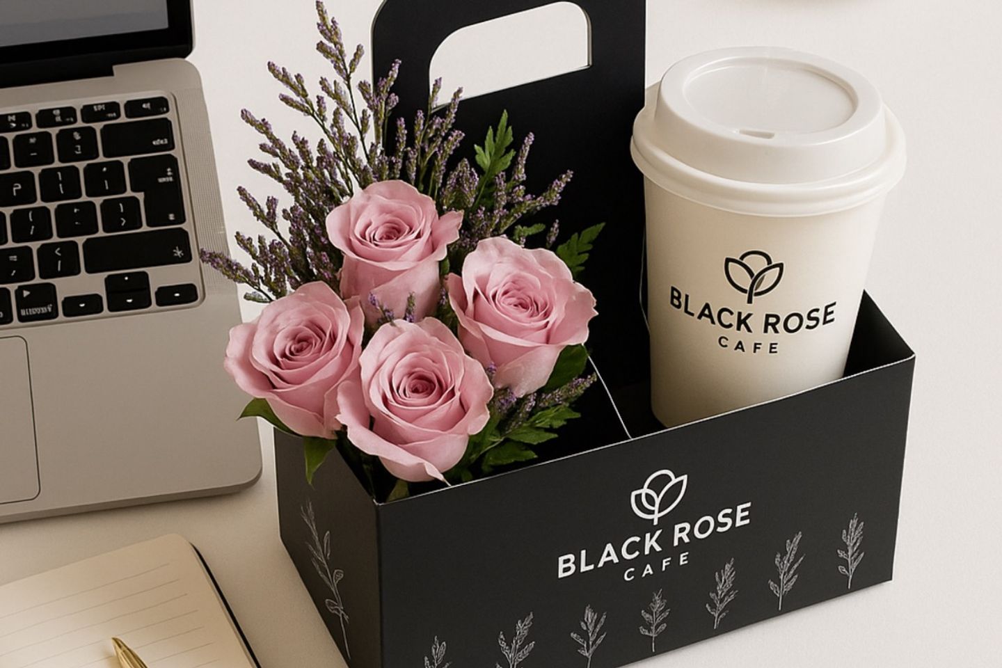 Spicy Mocha Coffee With Small Rose Holder - Small