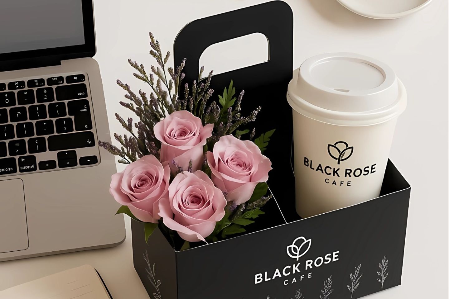 Cold Spanish Latte With Small Rose Holder - Cold