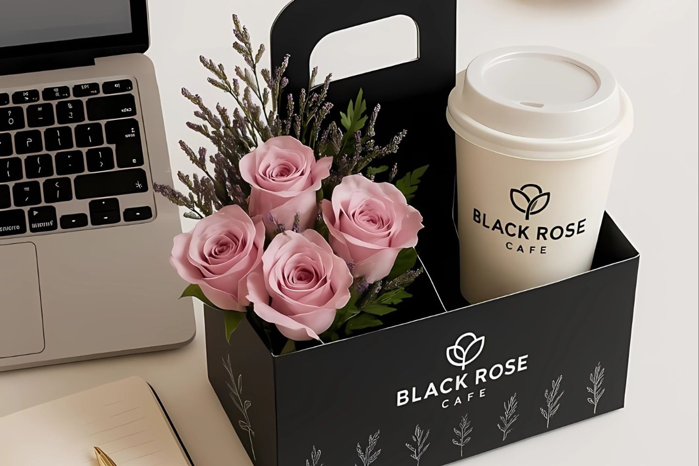 Ice Chocolate With Small Rose Holder - Small