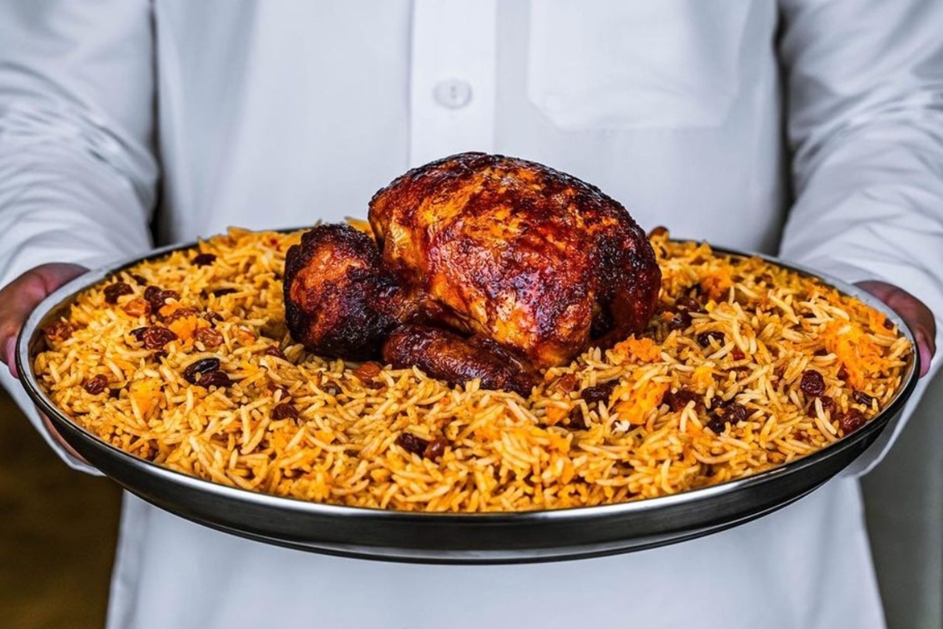 دجاج شواية مع الأرز - ربع دجاجة مع الرز