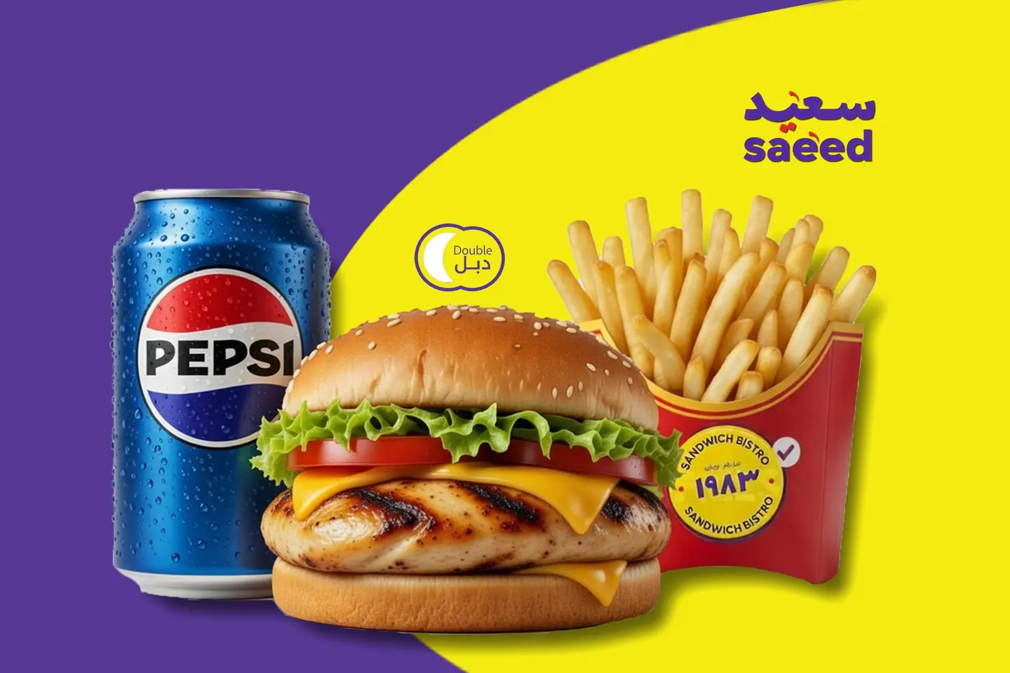 Double Grilled Chicken Burger - Sandwich