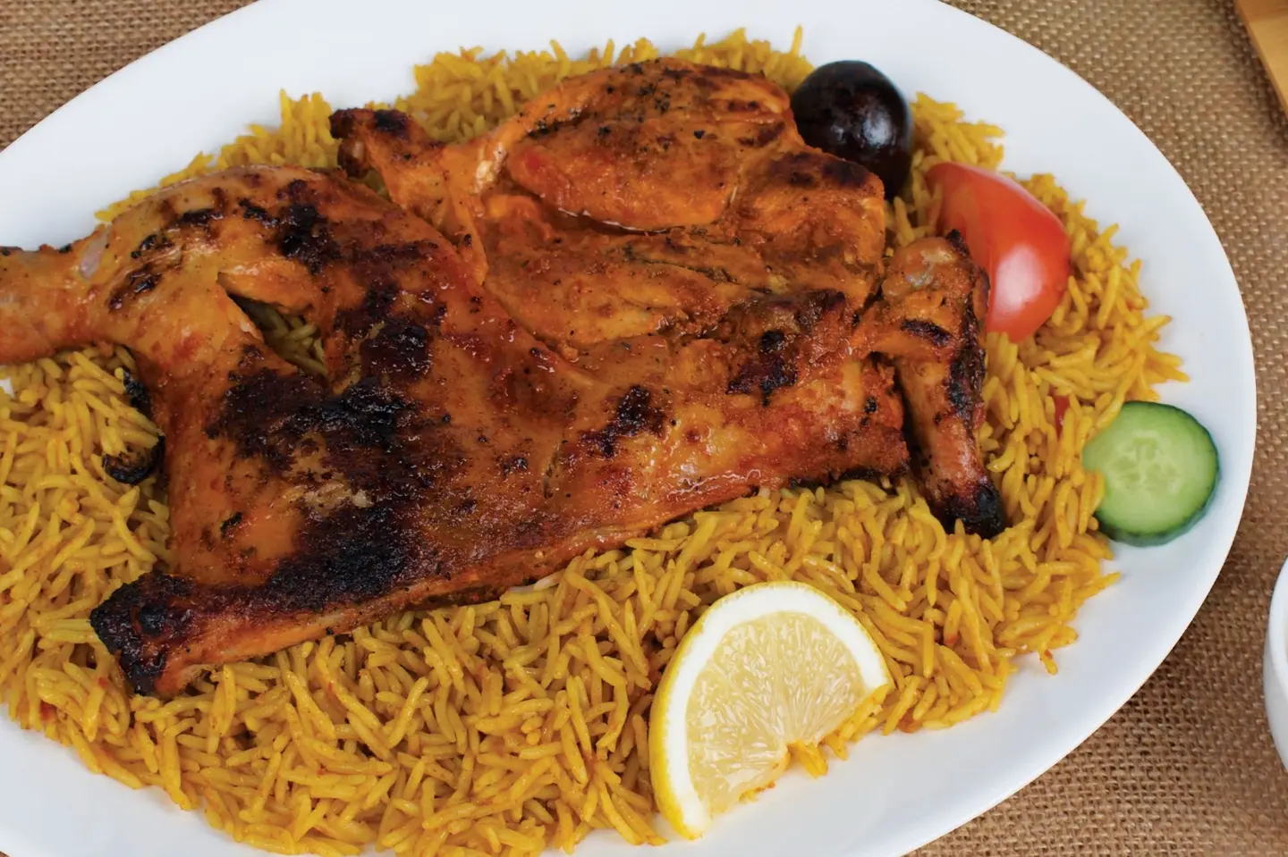 دجاج مظبي حراق - نص حبة دجاج