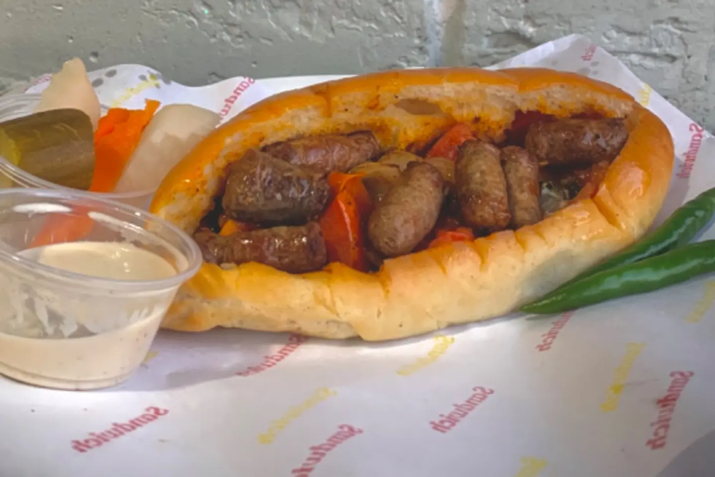 Grilled Local Sausage - Regular Sandwich