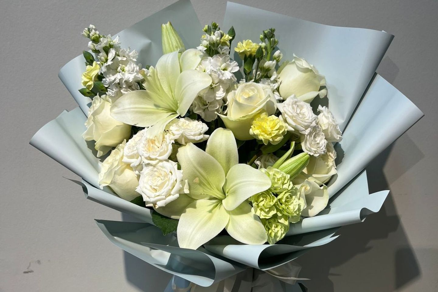 A Bouquet Of White Flowers - Medium Bouquet