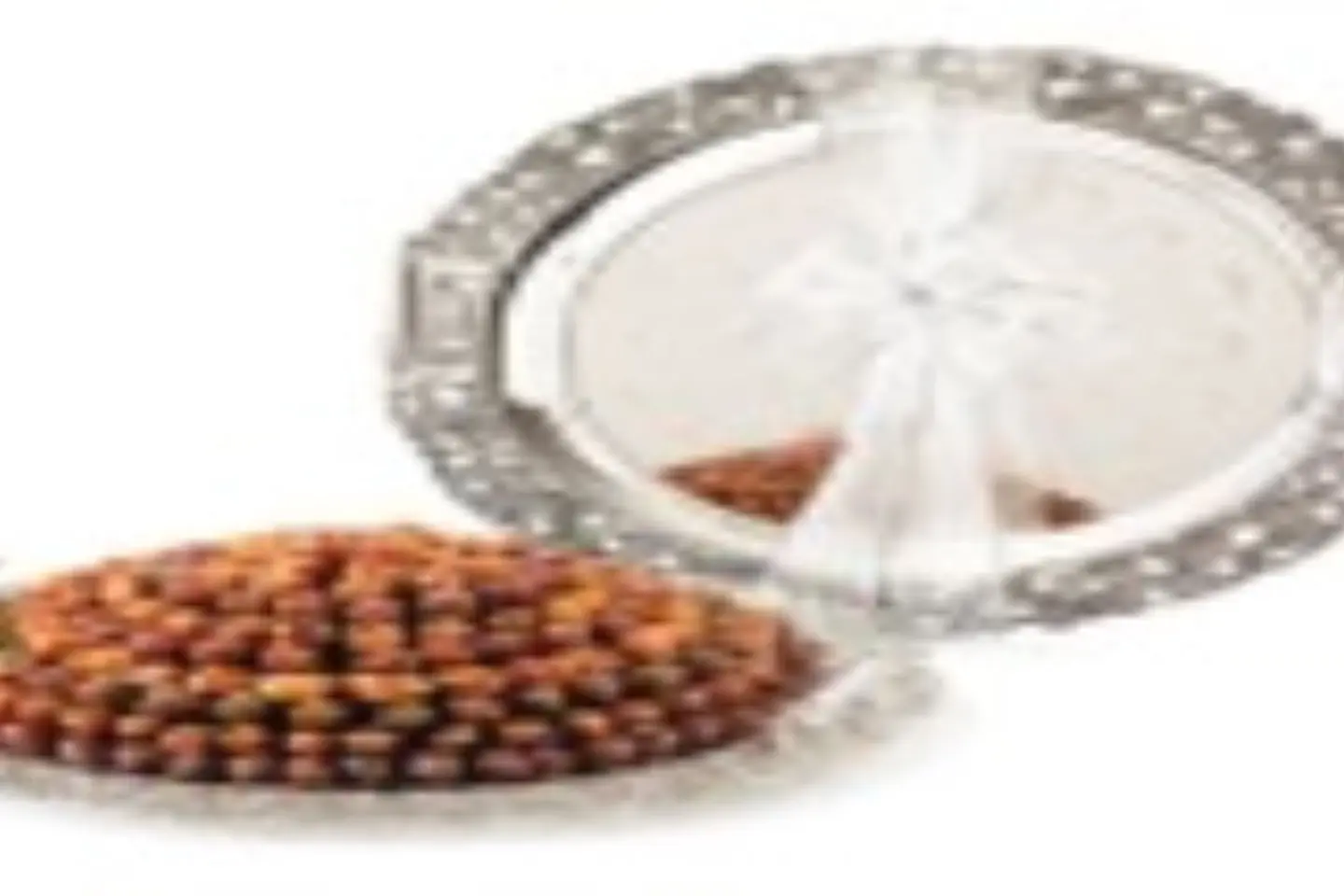 صينية مينيرفا الدائرية الفضية الصغيرة - كبير