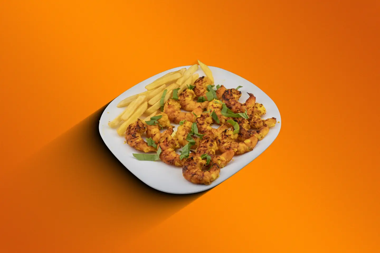 صحن جمبري مشوي جامبو - وسط