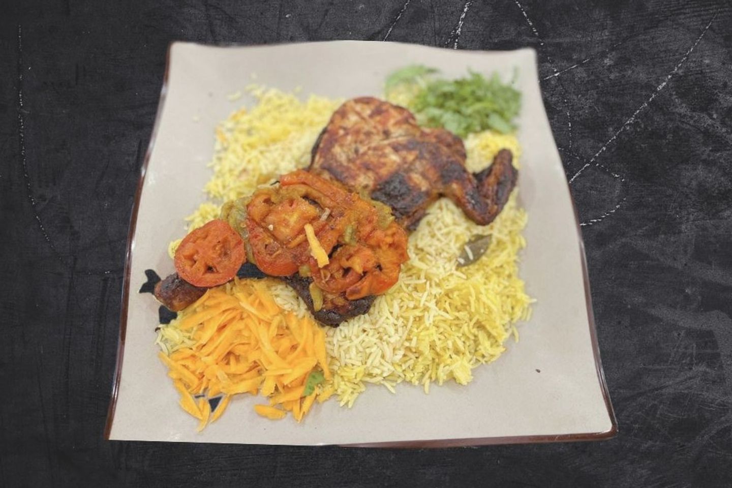 Charcoal Meal With Rice - Quarter Of A Chicken