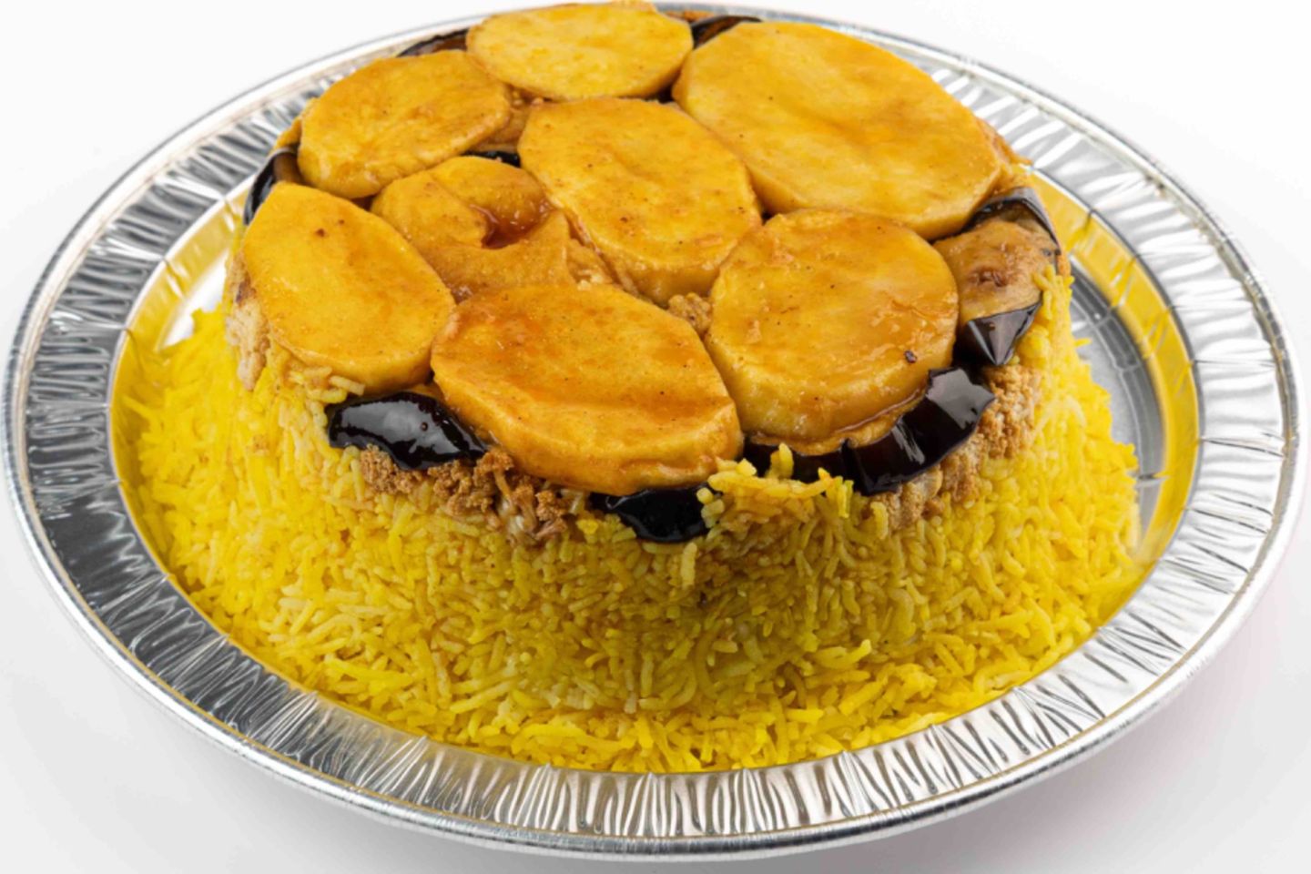مقلوبة لحم غنم رز اصفر - صغير