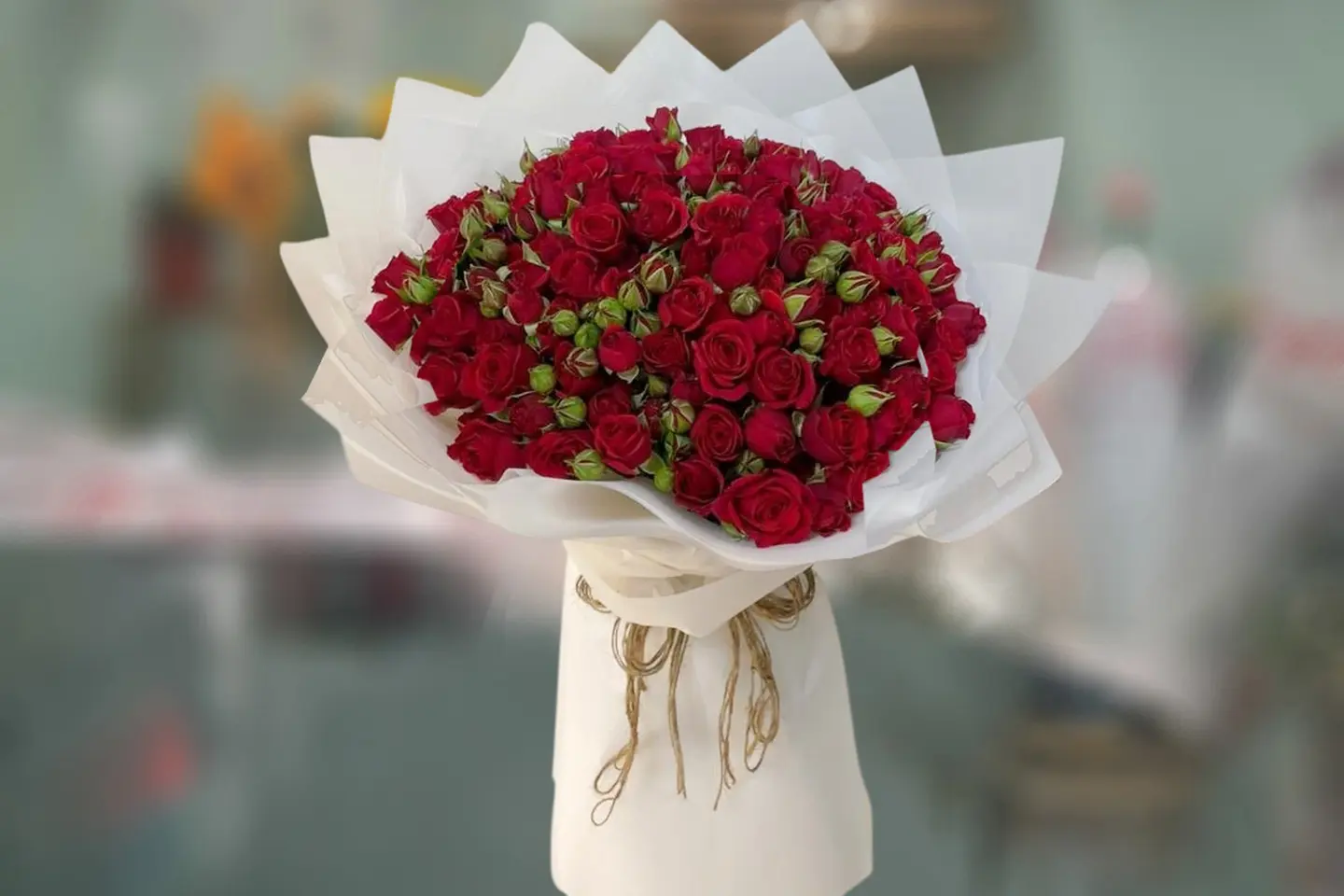 باقة ورد أحمر ٥ - صغير جدًا من الصورة