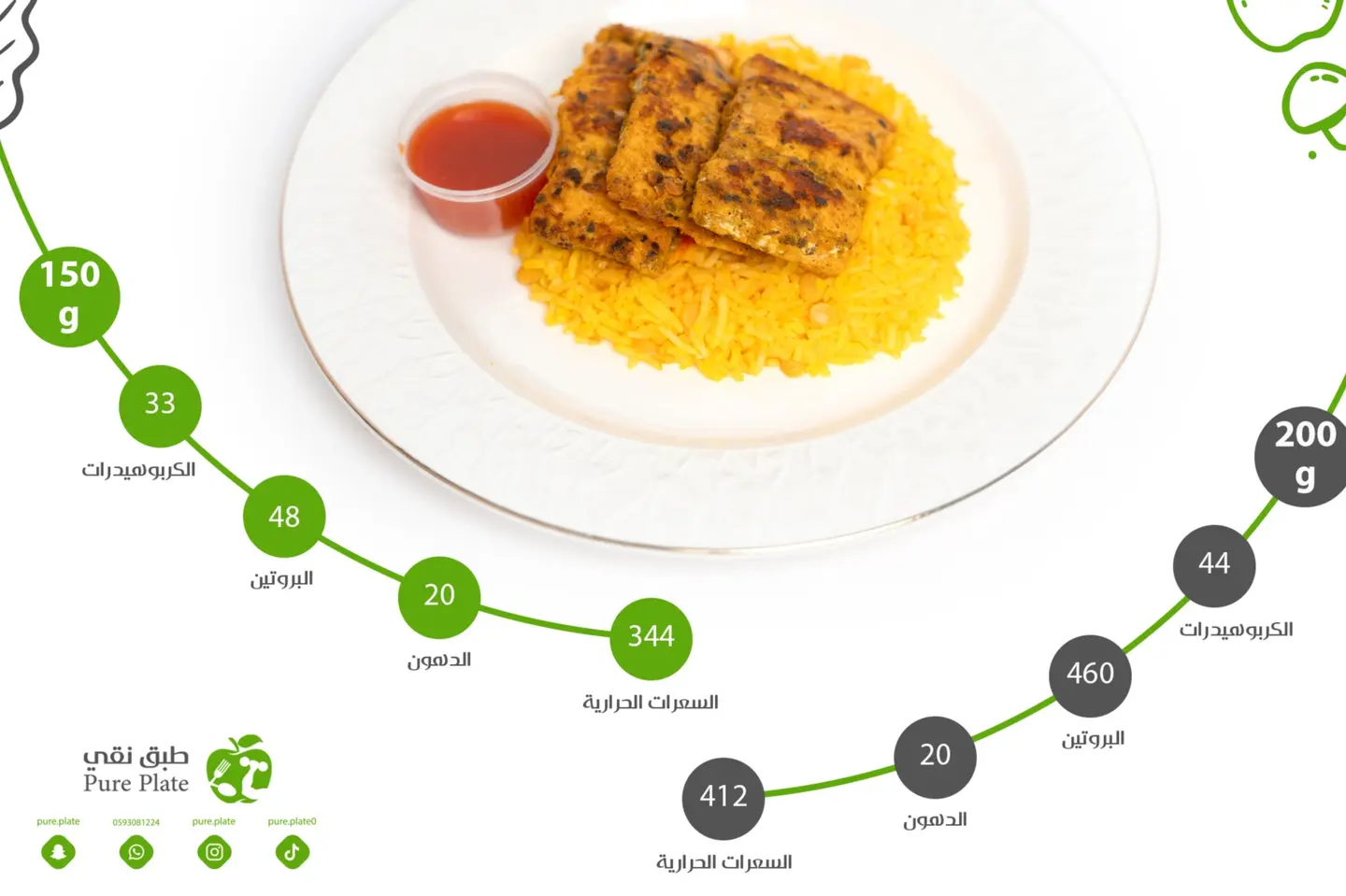 سالمون مشوي - 150 جرام