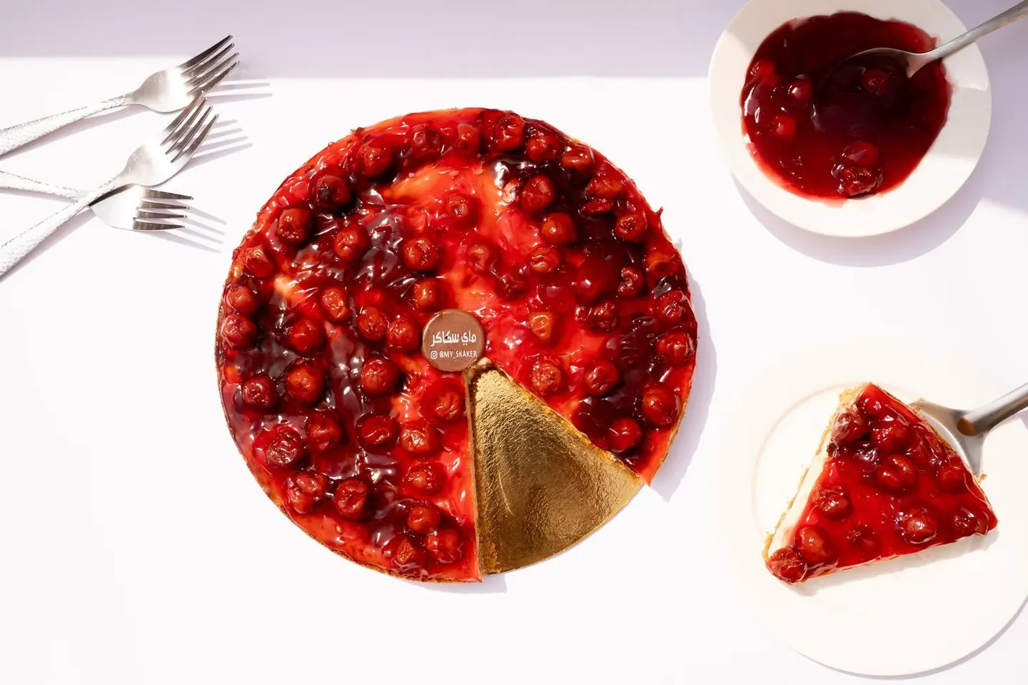 تشيز كيك بالكرز - كبير