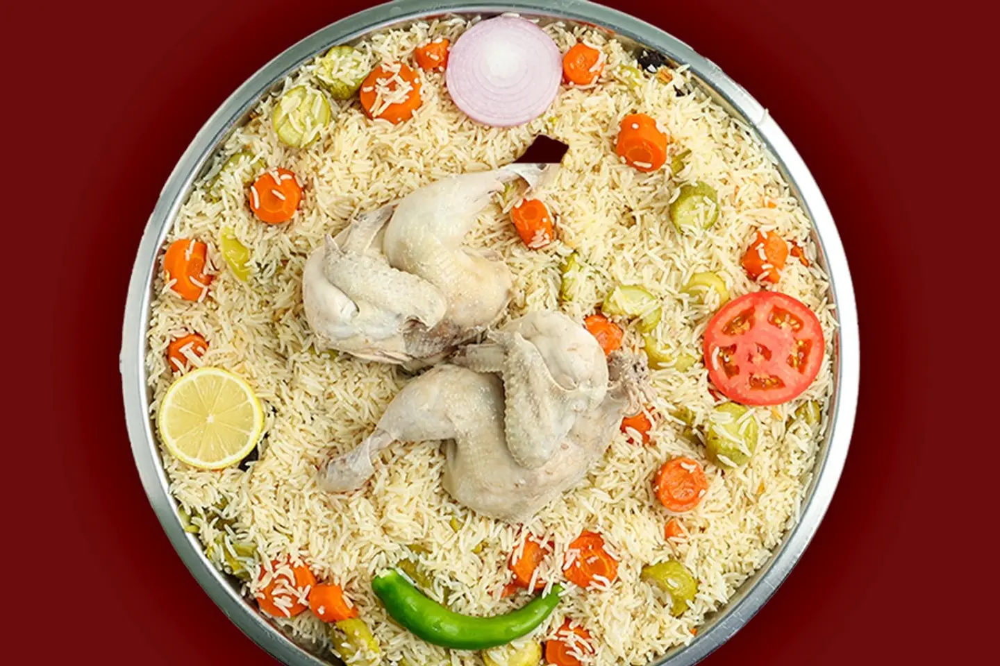 حبة دجاج مضغوط ابيض بالخضار - حبة دجاج