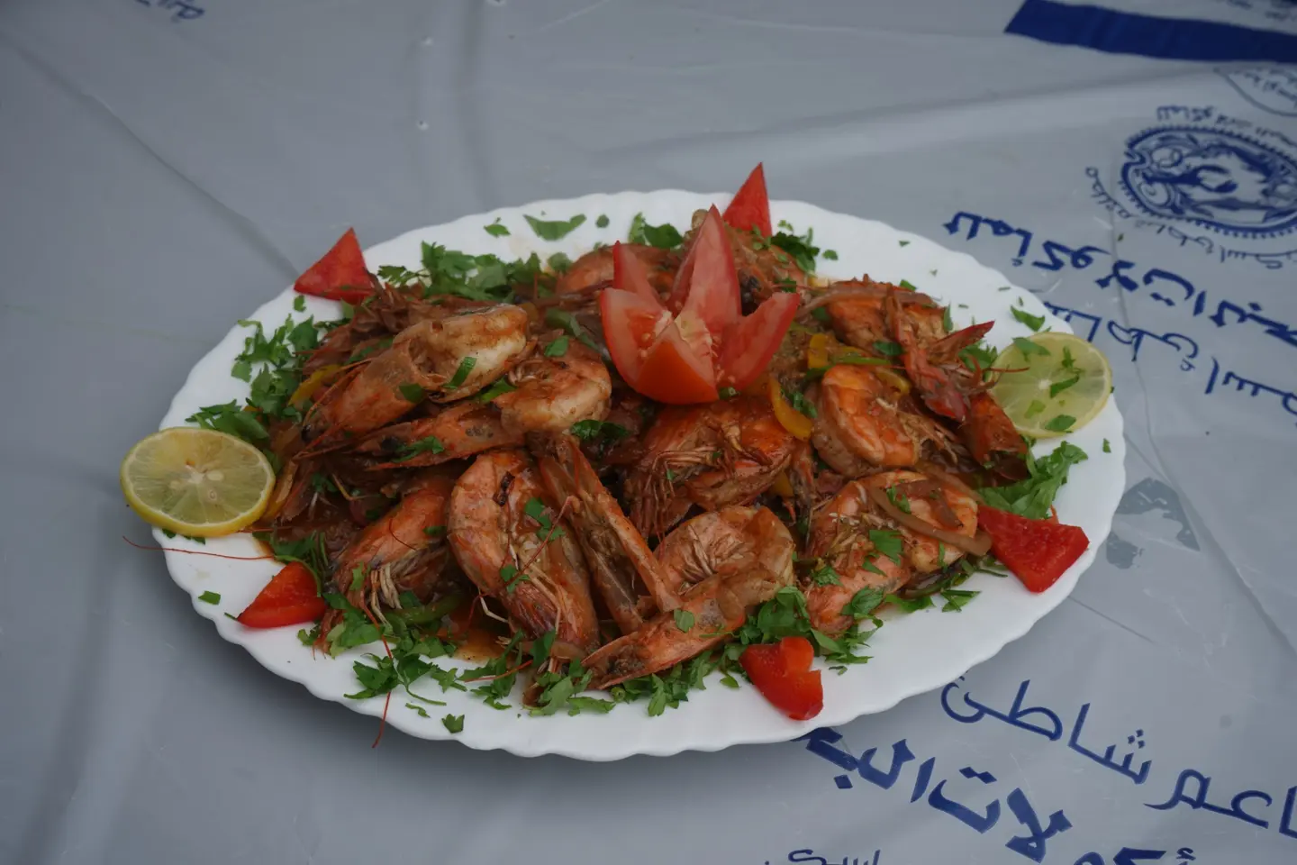 جمبري جامبو مشوي - نصف