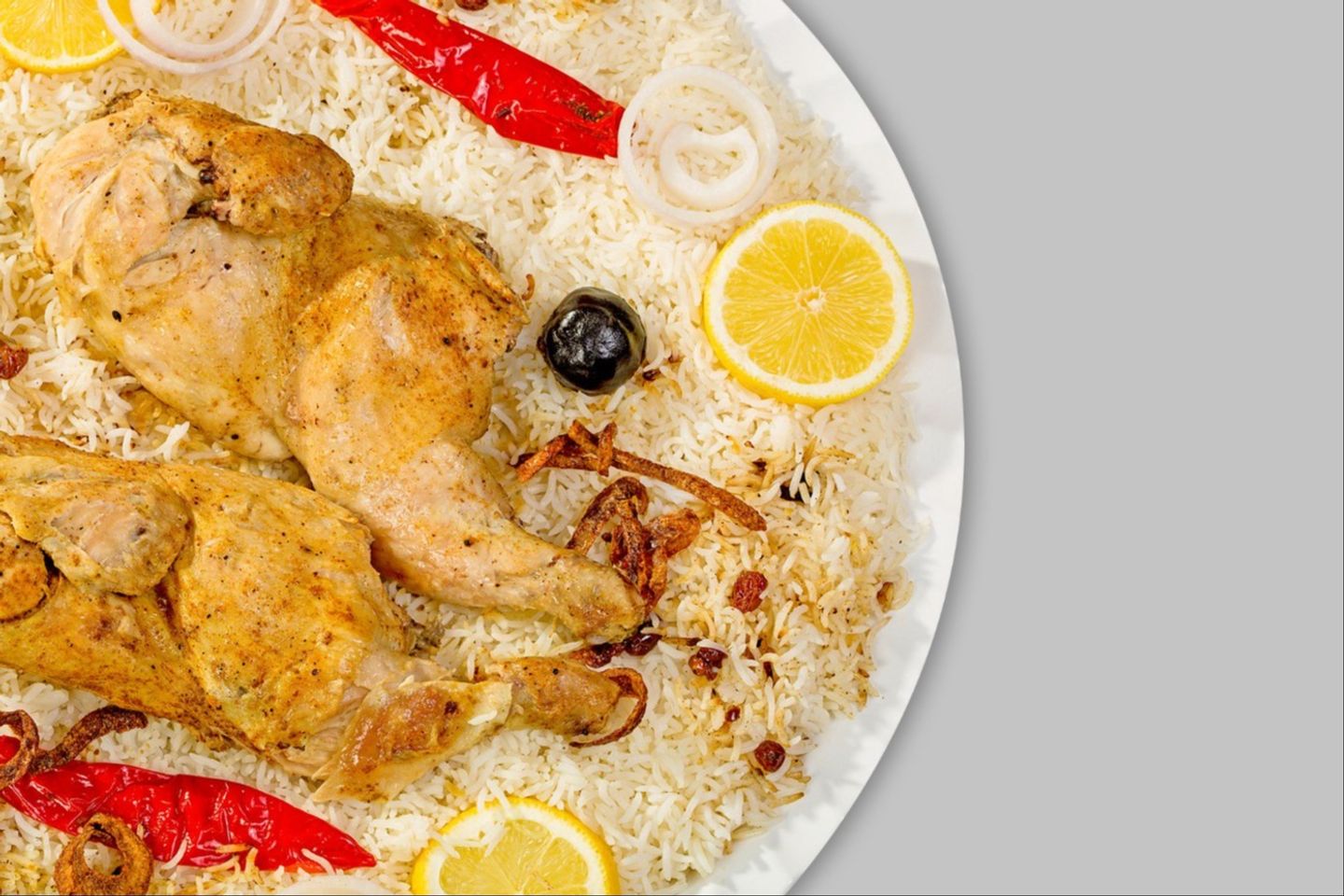 Madfoon Chicken - Half Madfoon Chicken With Rice