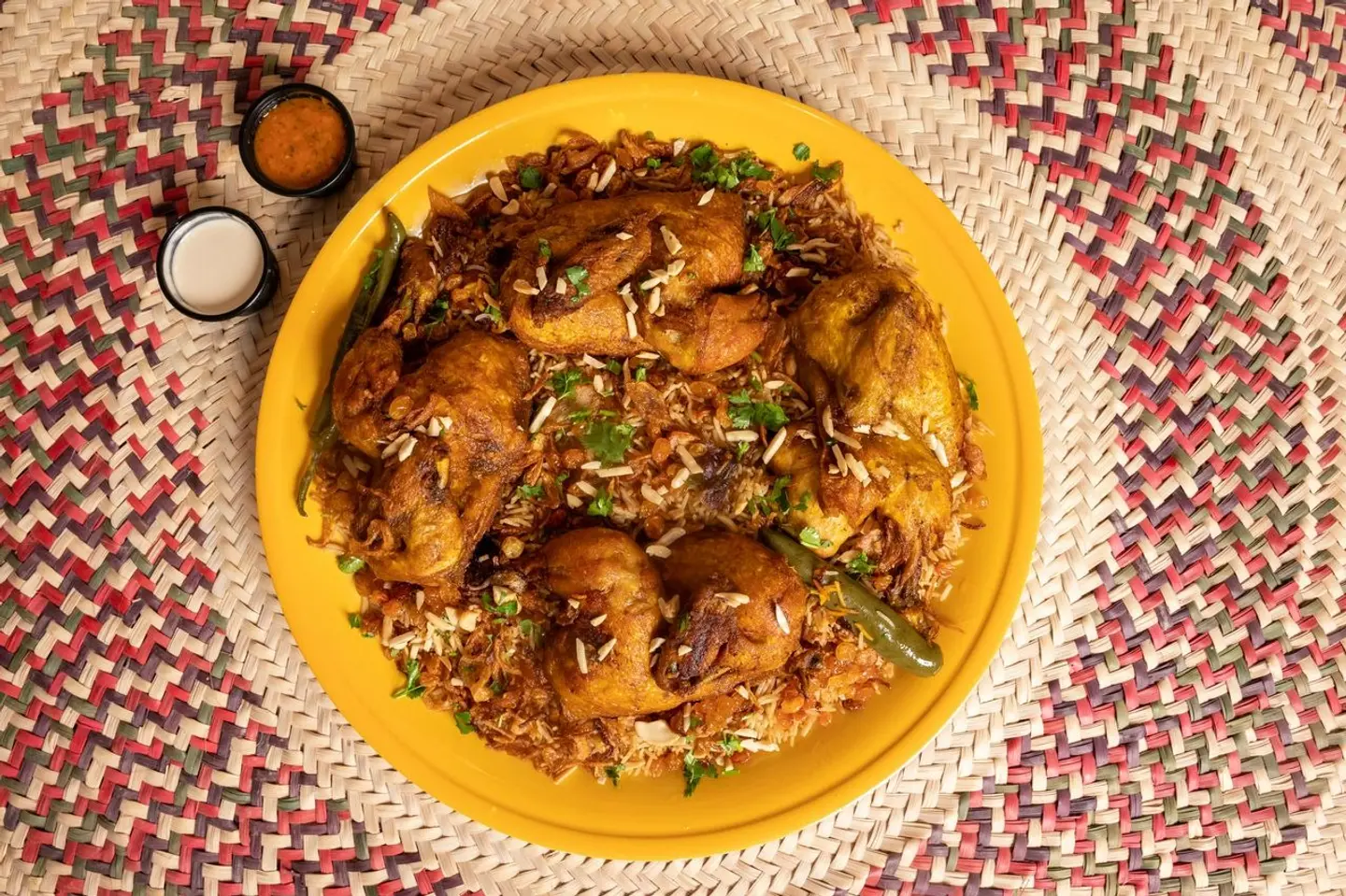 كبسة دجاج دمامية - نص حبة دجاج مع الرز