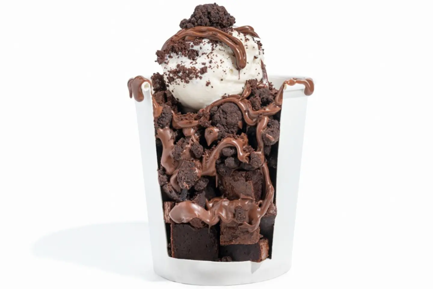 بودينغ براونيز بالشوكولاته - بدون اضافة آيس كريم