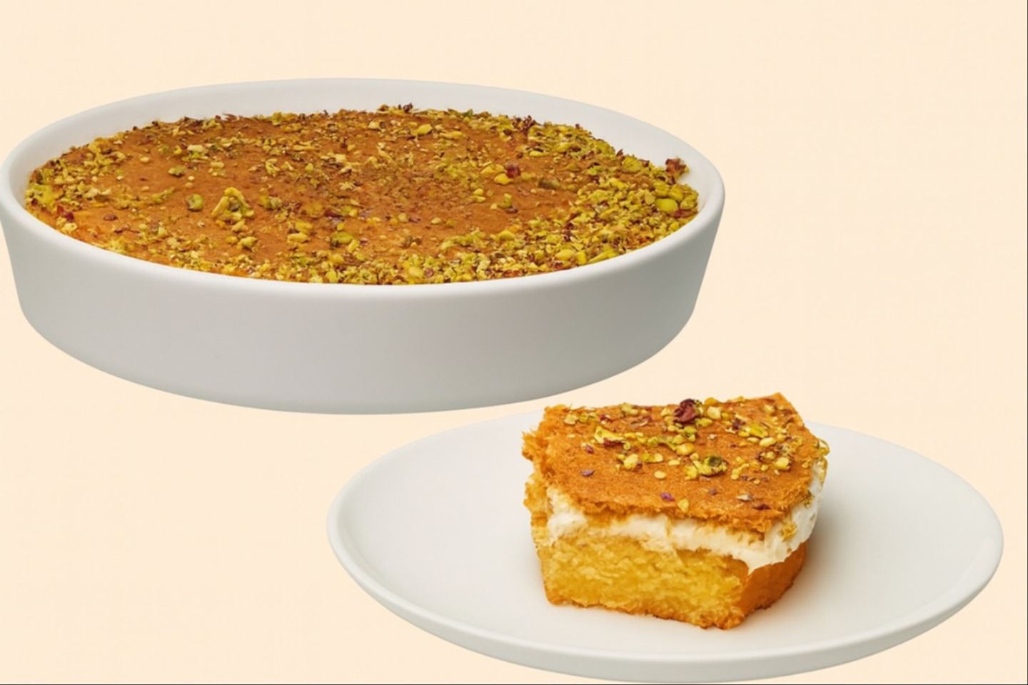 بسبوسة كنافة بالقشطة - صغير
