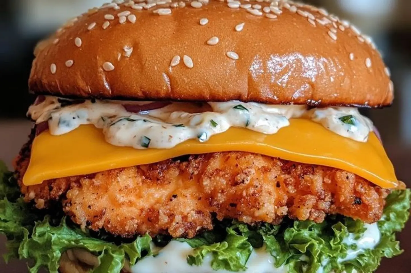 برجر دجاج تكا - سادة مع الجبن