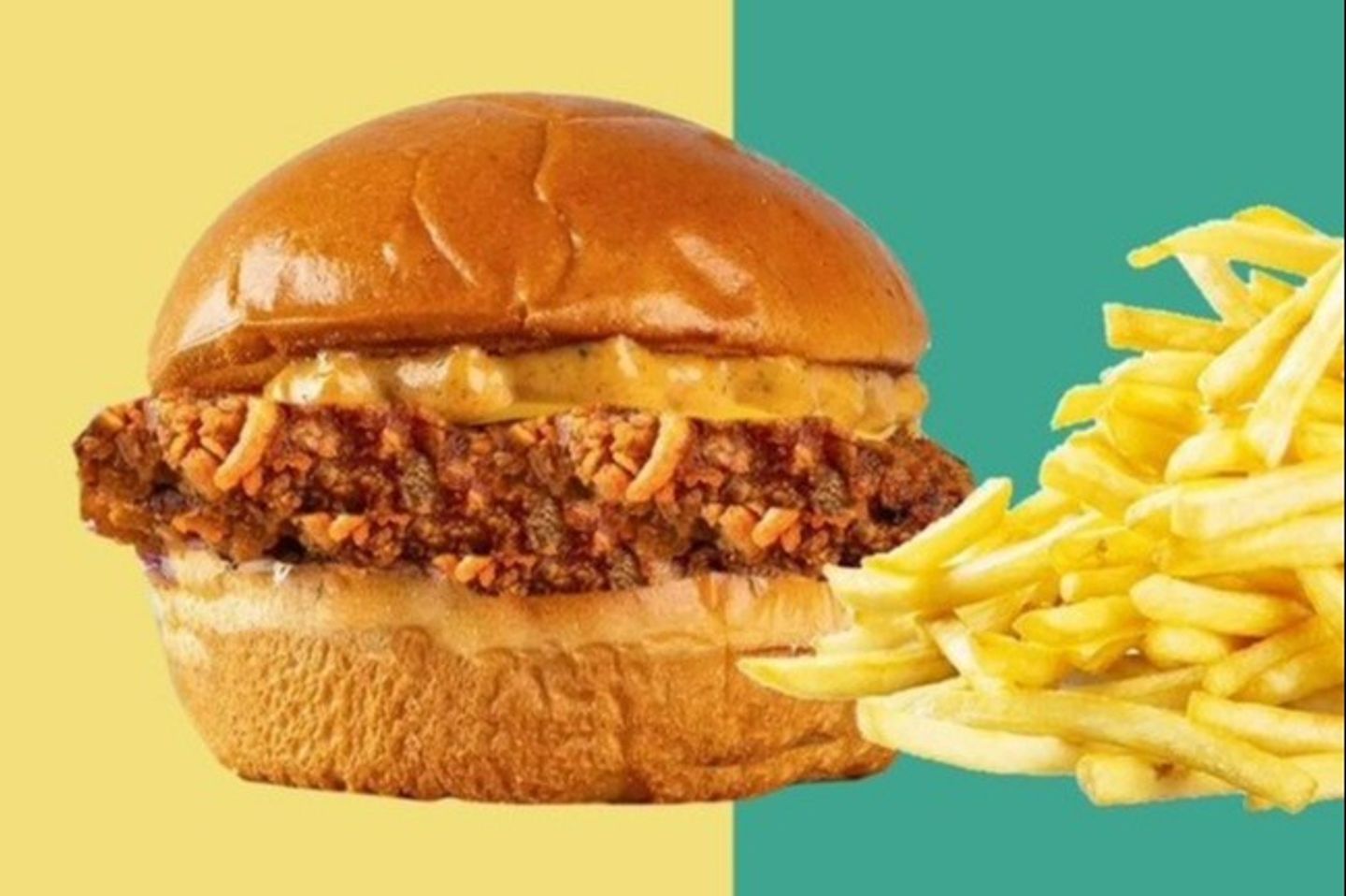 Square Burger - With A Meal