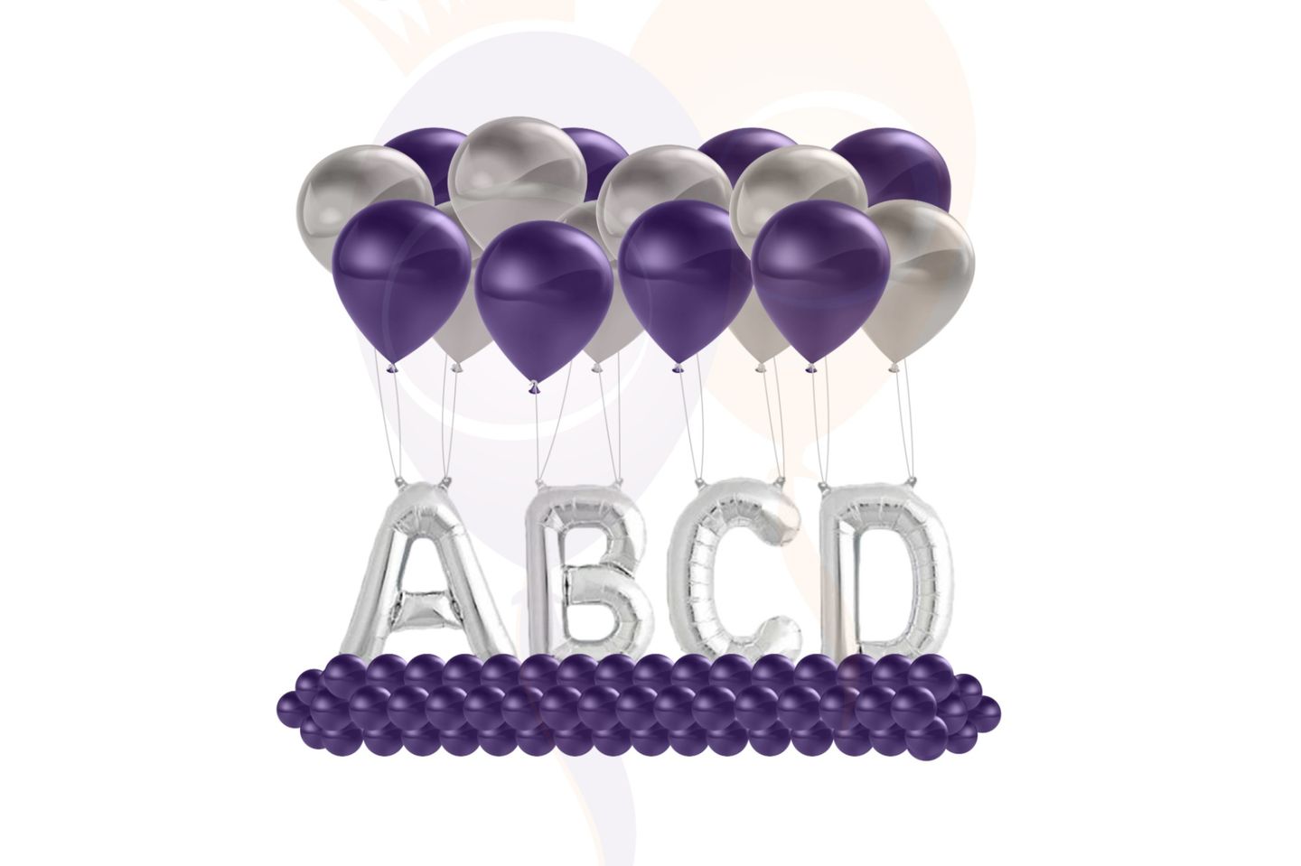 Fly Lettering Design (4 Letters) - Silver