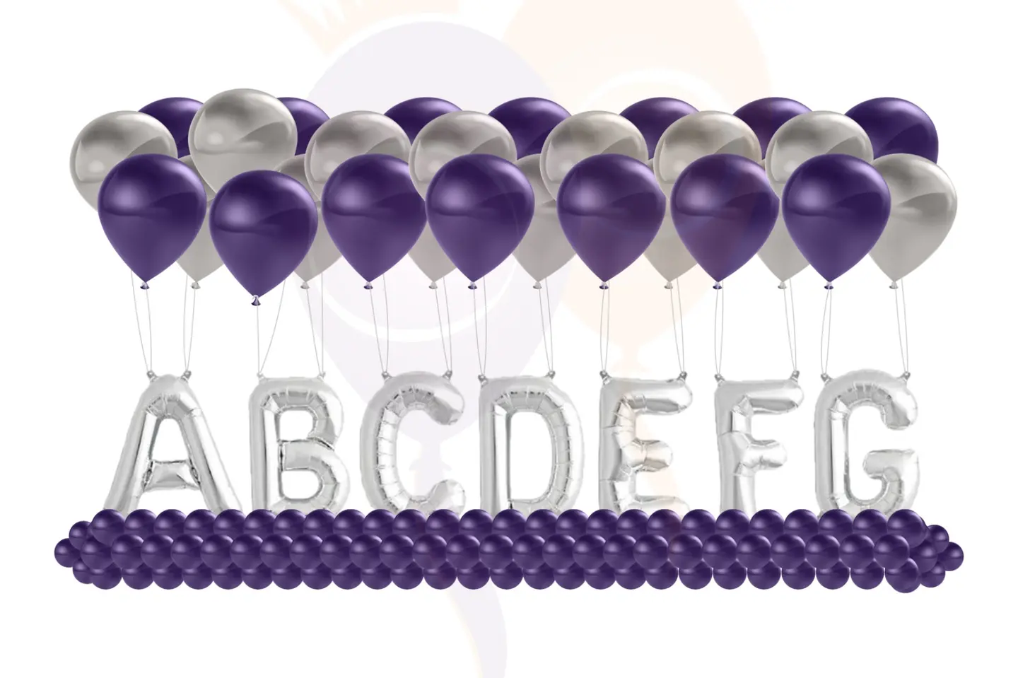 Fly Lettering Design (6 Letters) - Silver