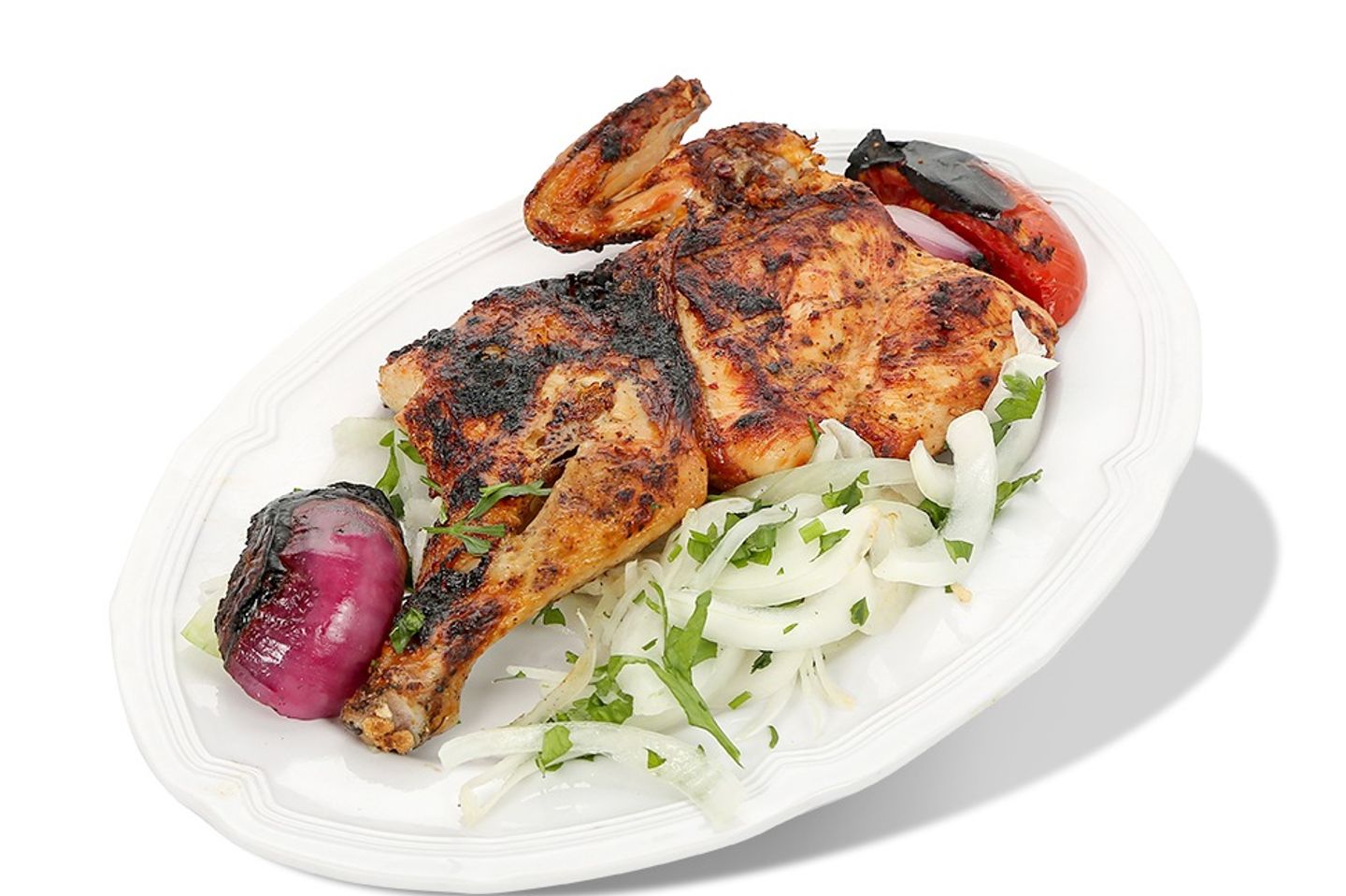 Plain Chicken On Charcoal - Half Chicken