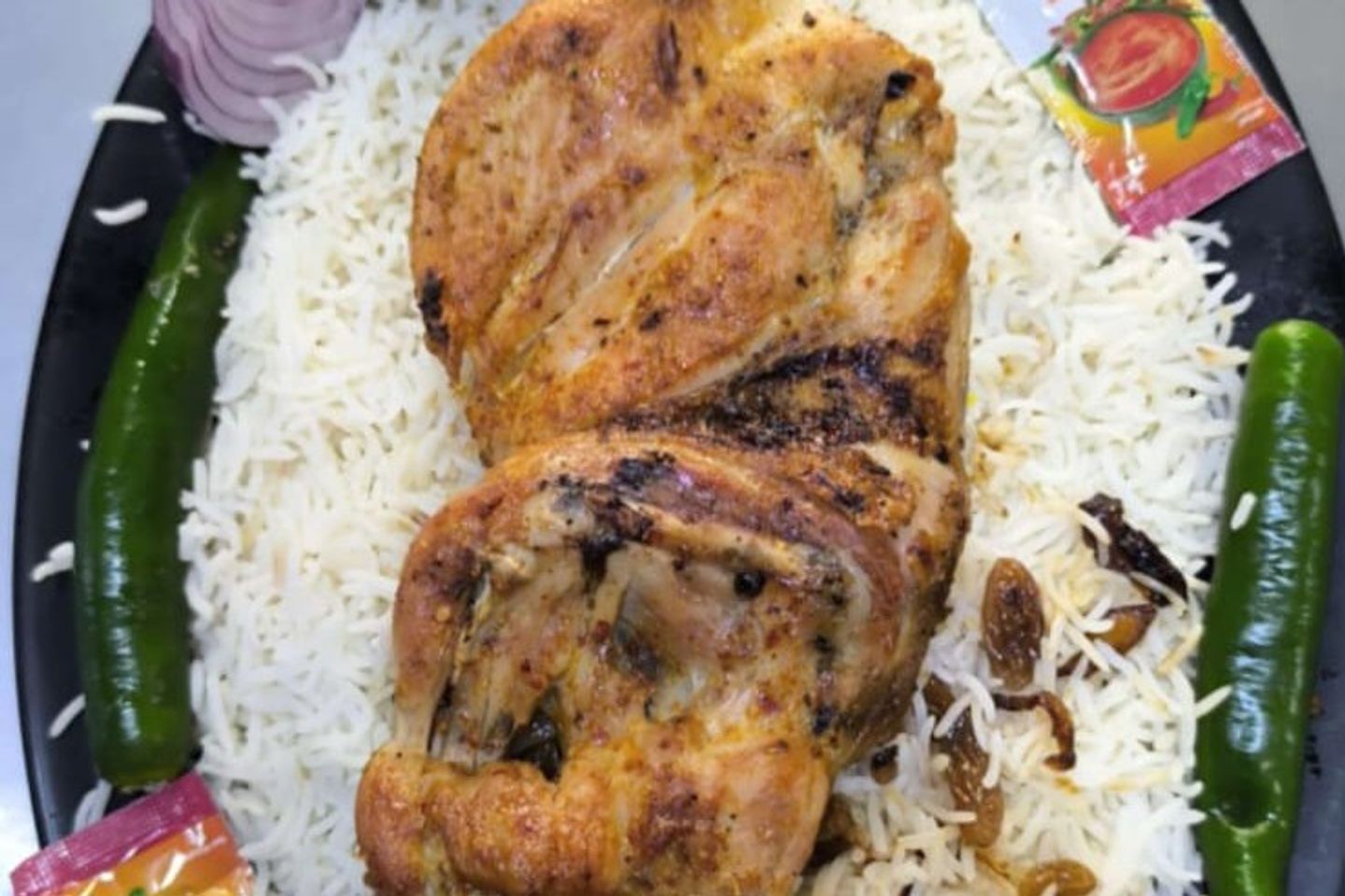 دجاج مظبي - نص حبة دجاج