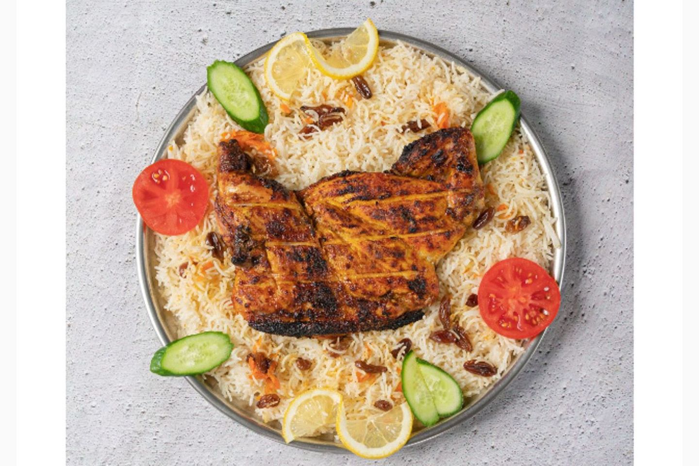 Half Charcoal Chicken With Rice - White Rice