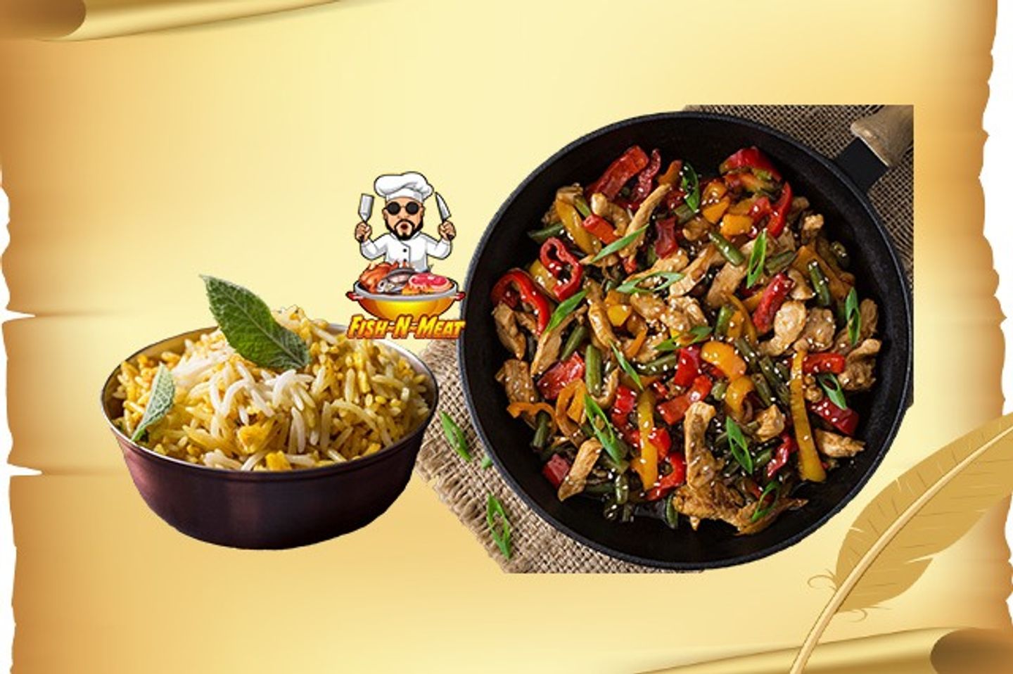 Chicken Sizzling Stir Fry - Without Rice