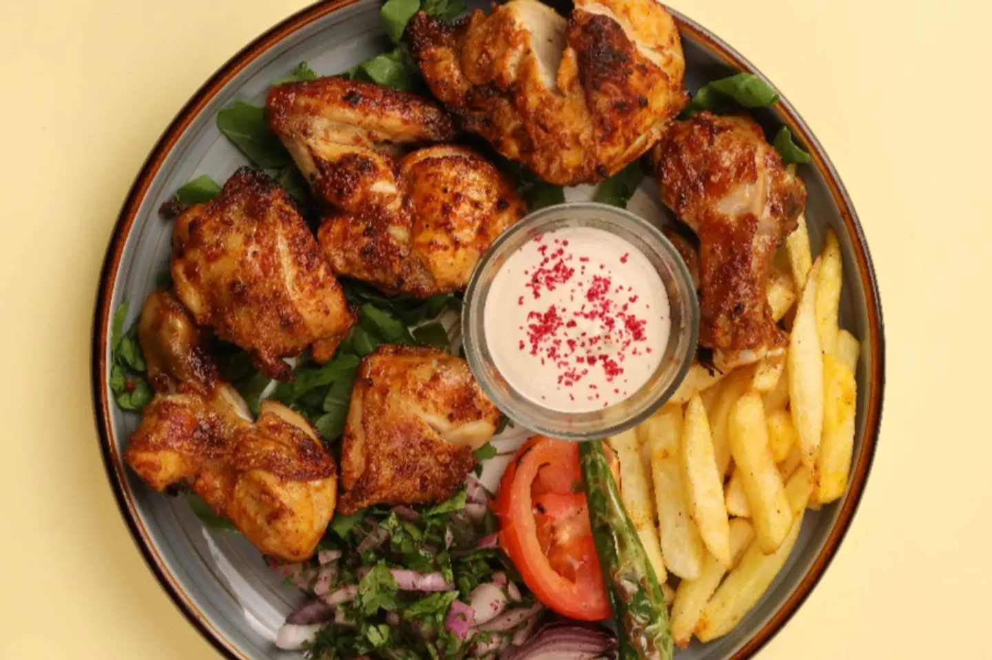 دجاج شيش - نصف دجاجة