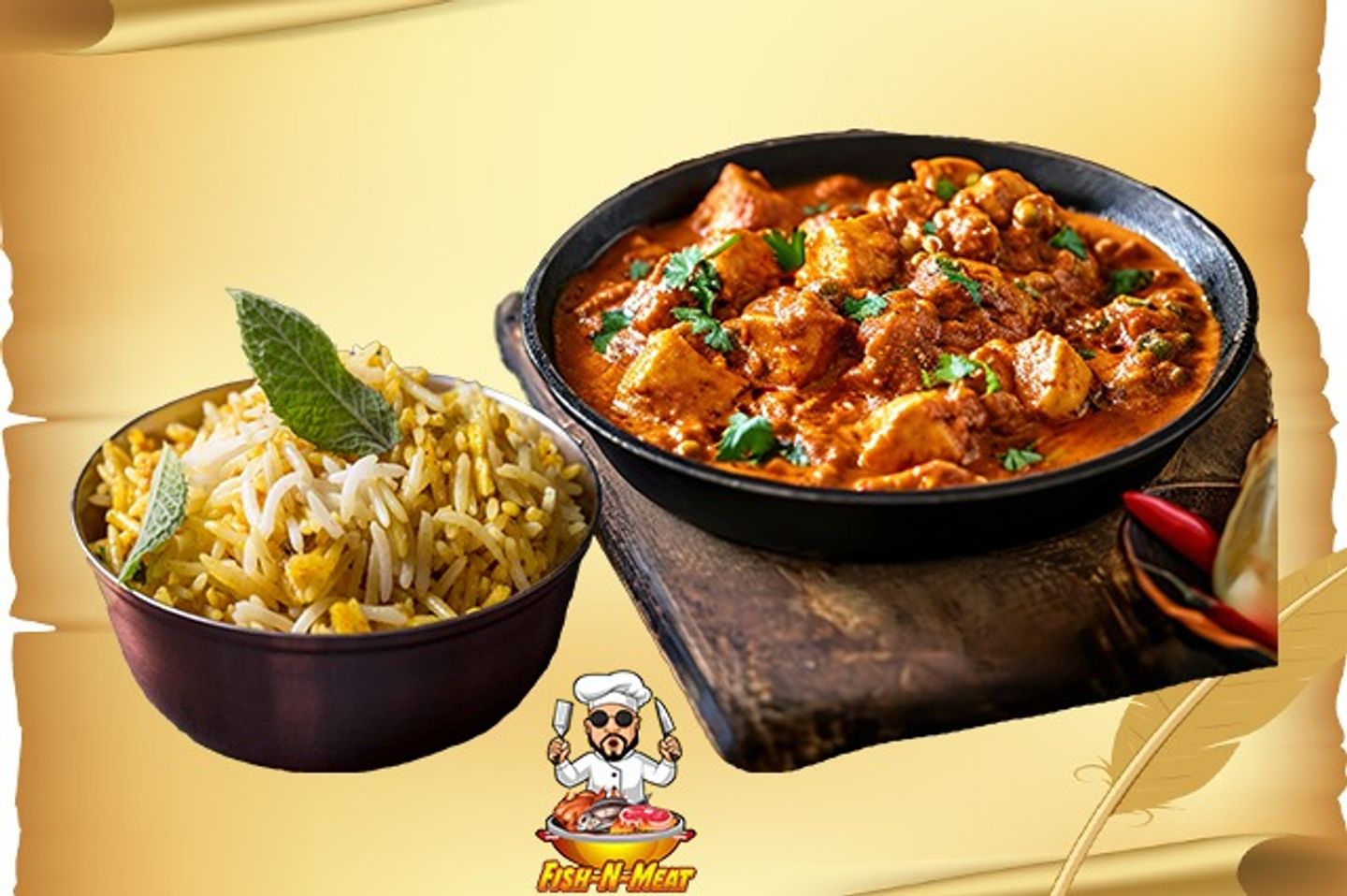 Chicken Sizzling Karahi - With Rice