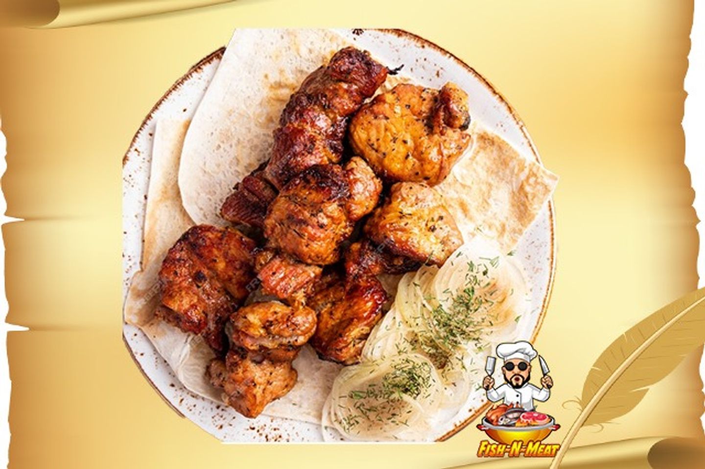 Meat Awsal - 4 Skewers
