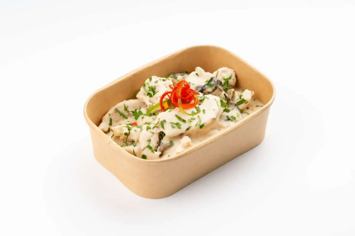 Chicken With Mushrooms - 100 Grams Of Rice And Protein