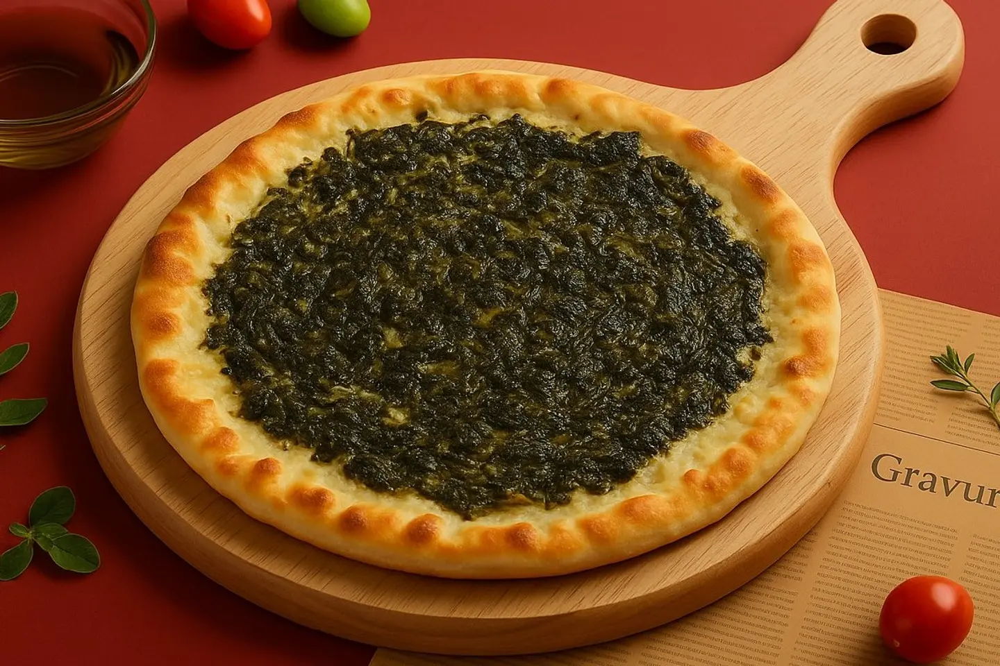 Cheese With Spinach - Mashrouh Thin Dough Larger Size