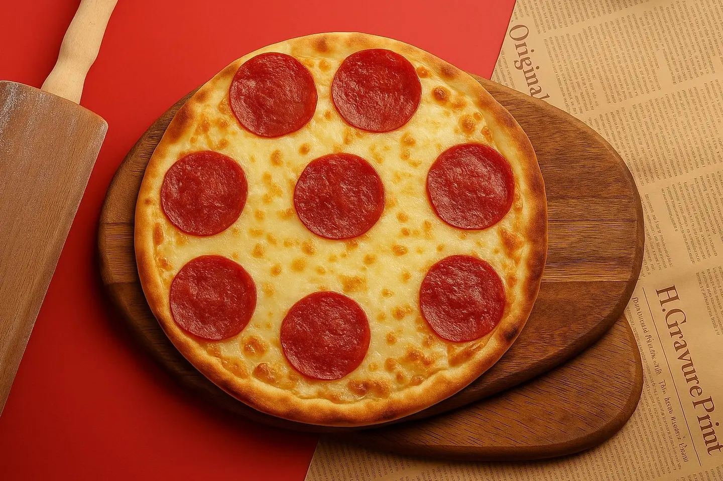 Pepperoni With Cheese - Mashrouh Thin Dough Larger Size