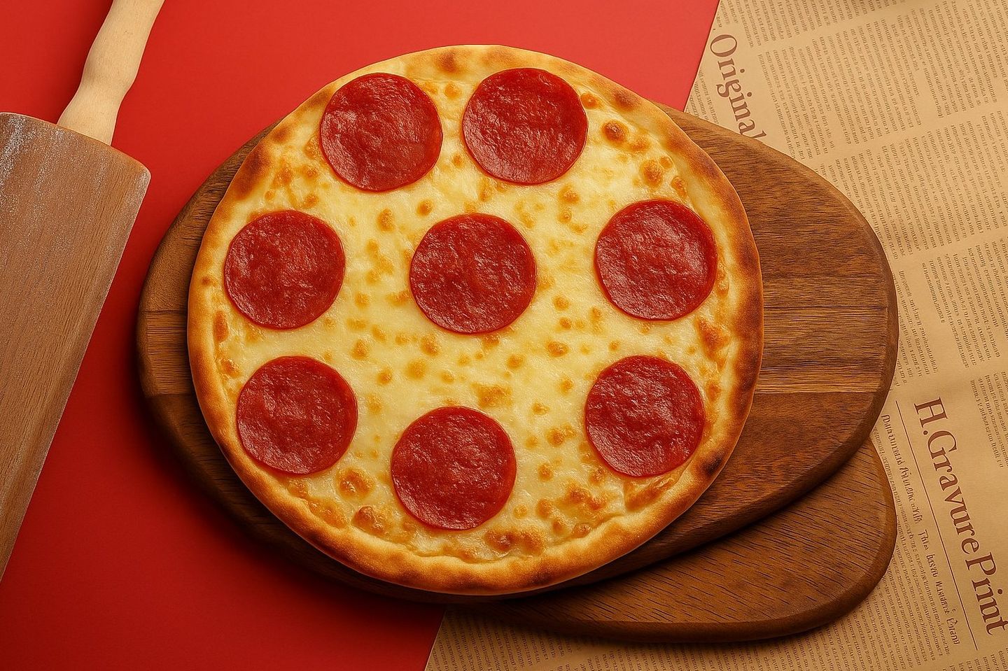 Pepperoni With Cheese - Mashrouh Thin Dough Larger Size