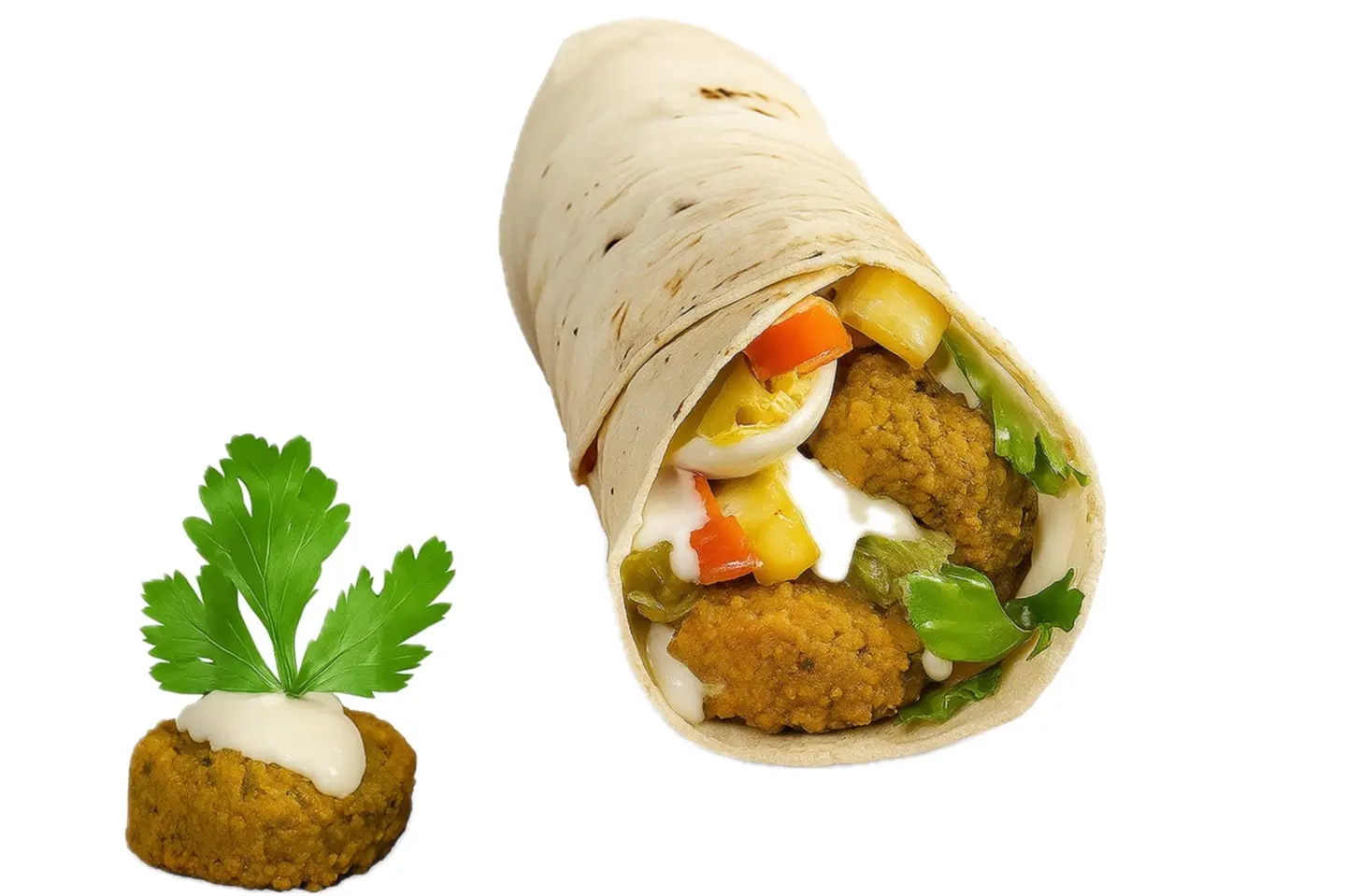 ساندوتش فلافل مشكل - وسط