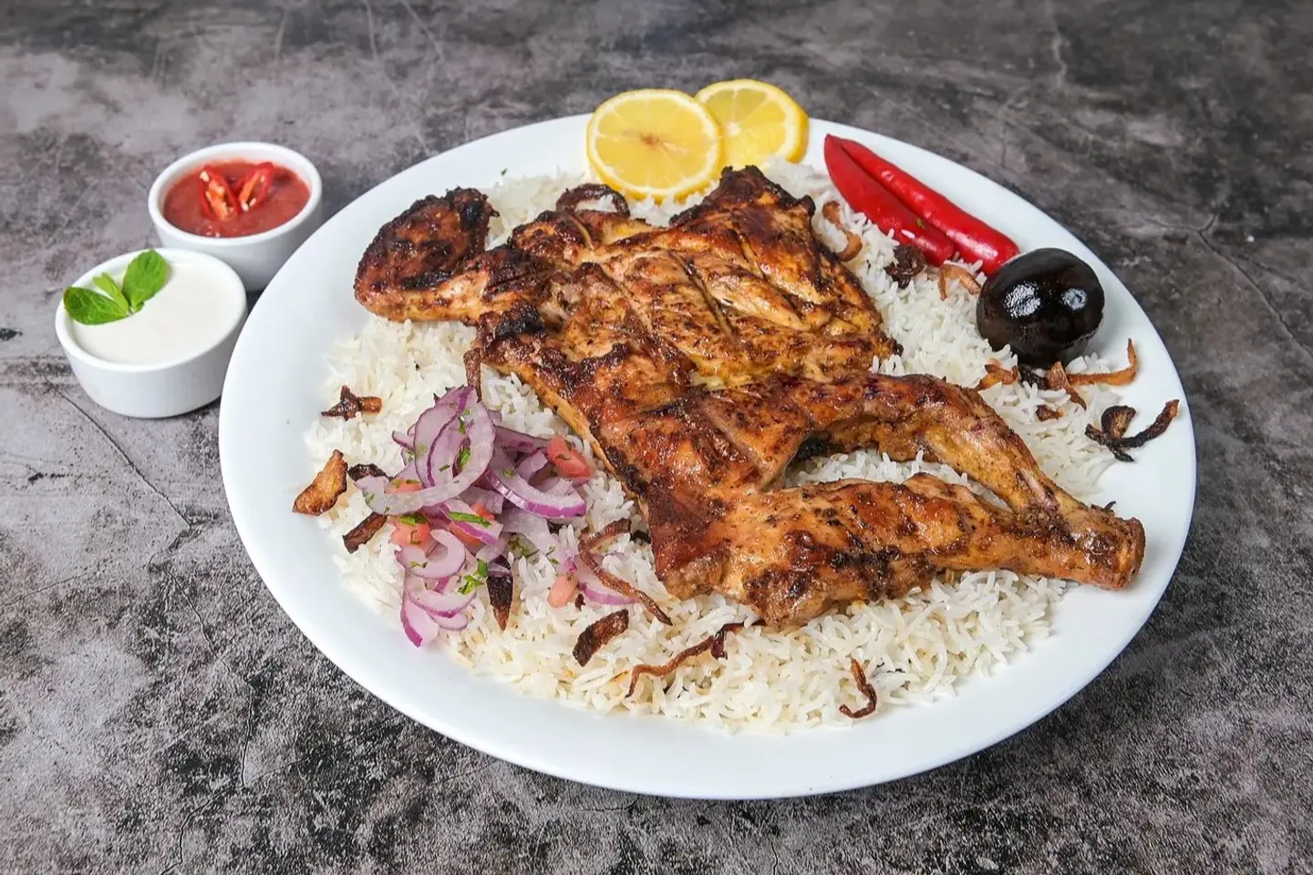 دجاج مظبي - نص حبه