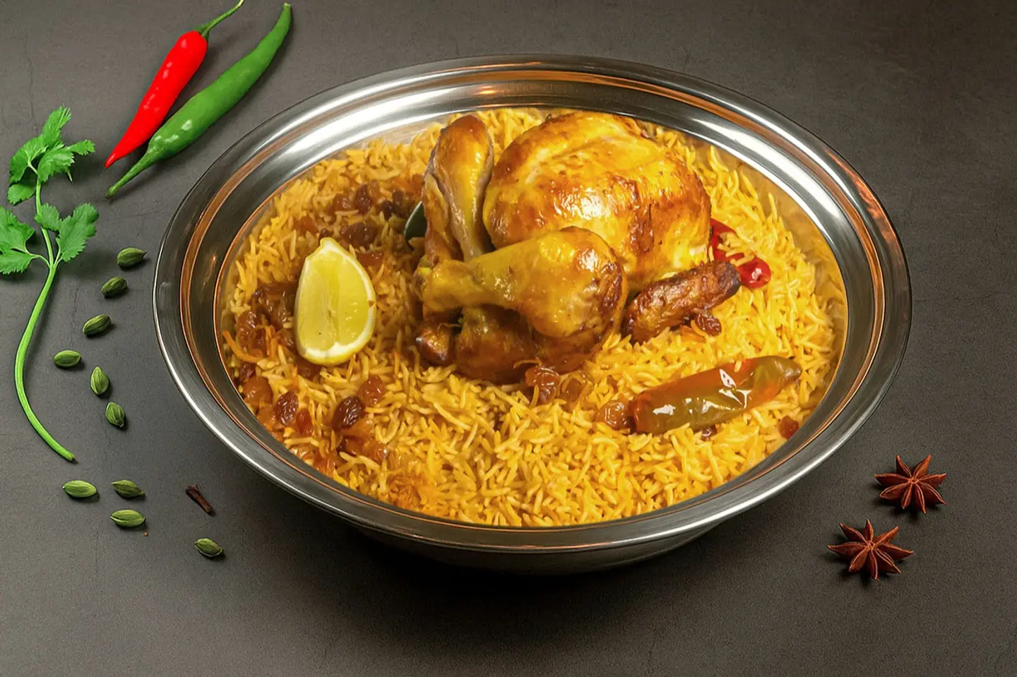 دجاج شواية مع الأرز - ربع دجاجة