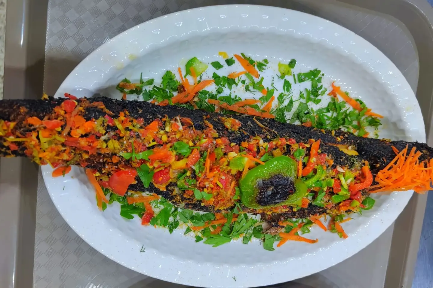 Mullet Fish - Grilled With Cleaning The Fish