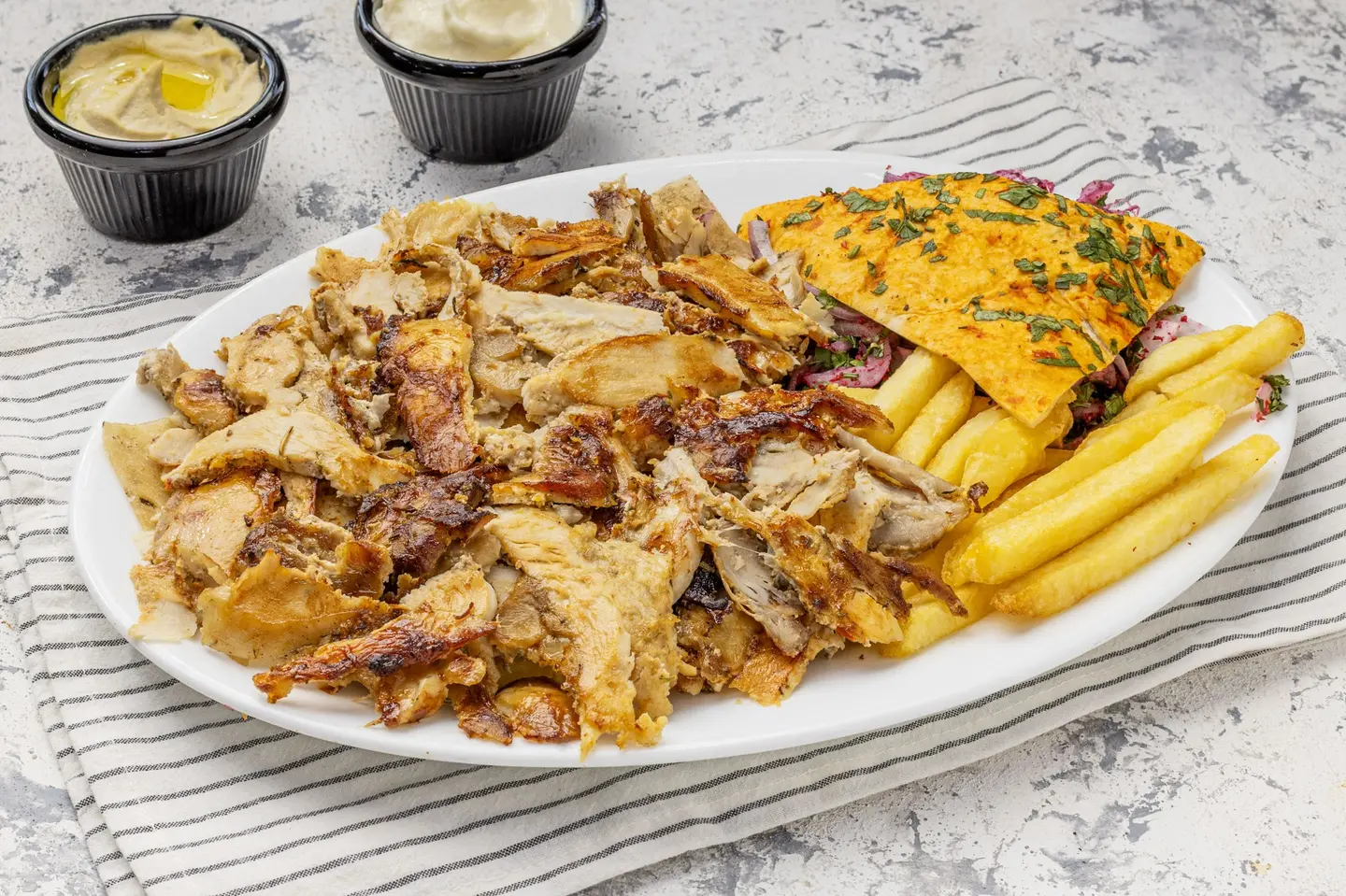 صحن شاورما - وسط