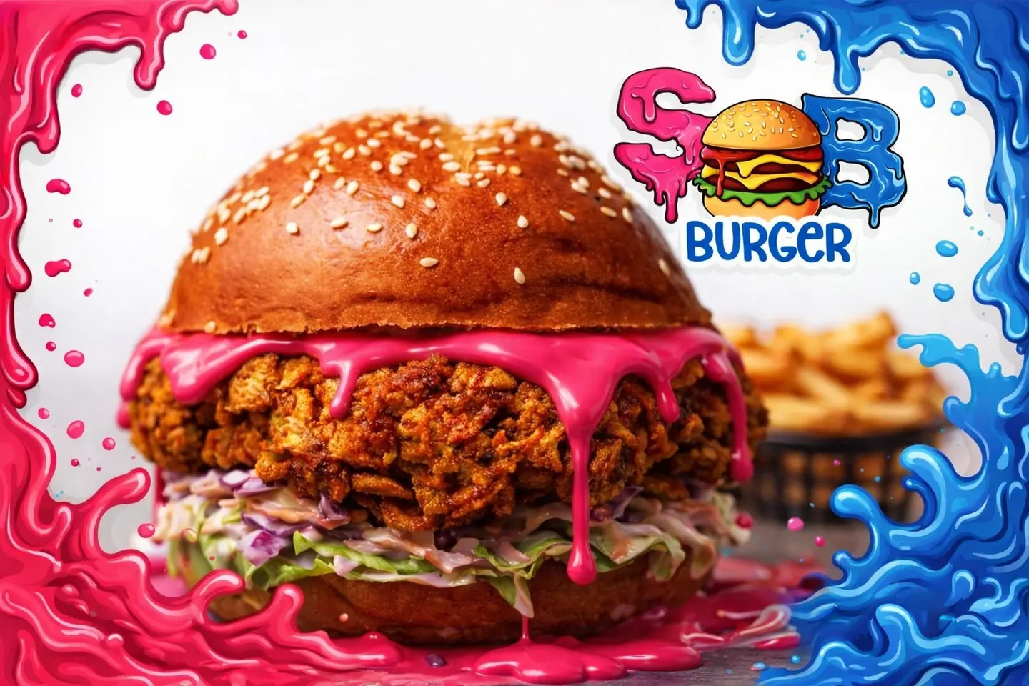 برجر صدر الدجاج المقلي - عادي