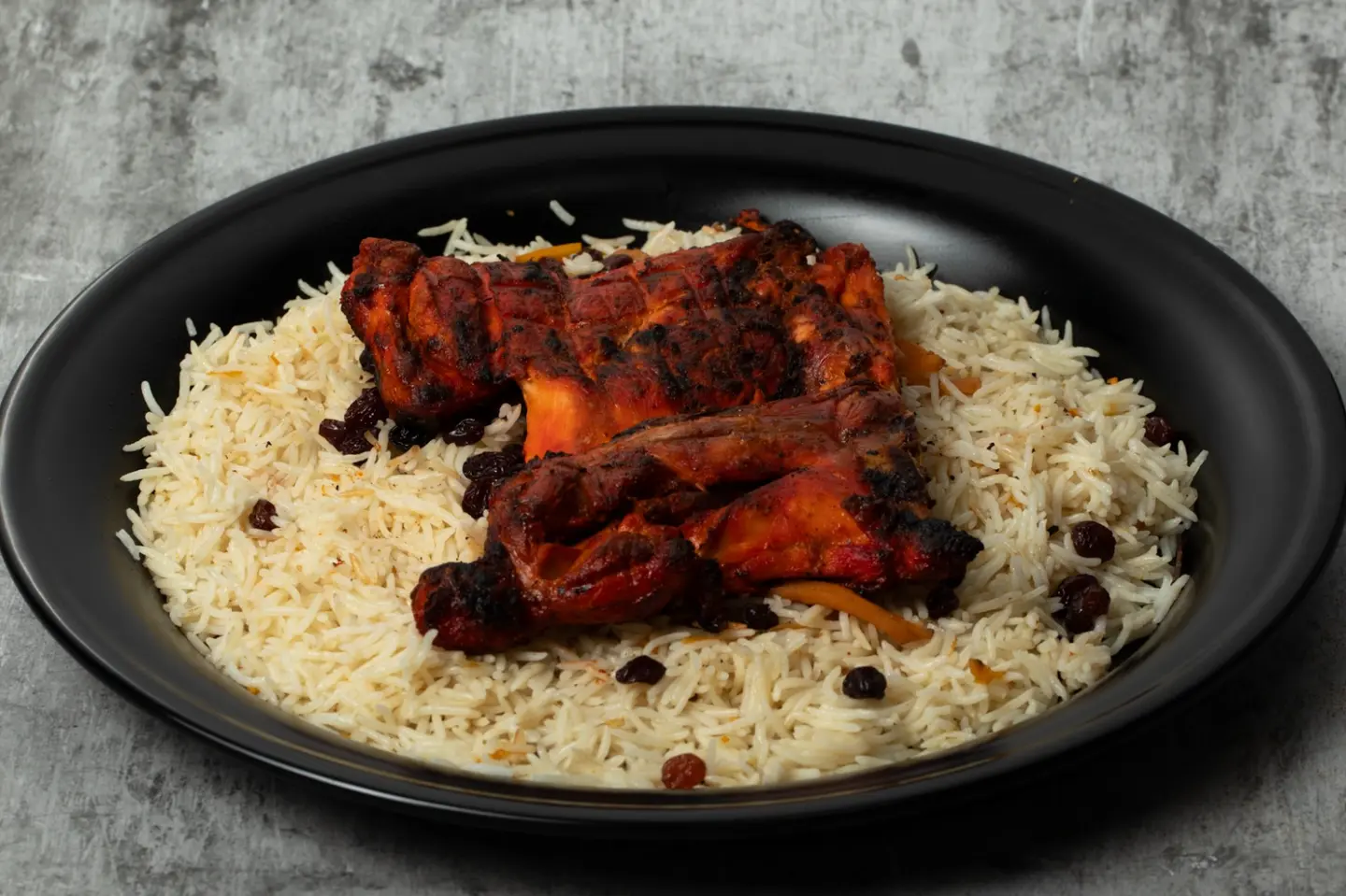 Half Charcoal Grilled Chicken With Rice - Bukhari Rice