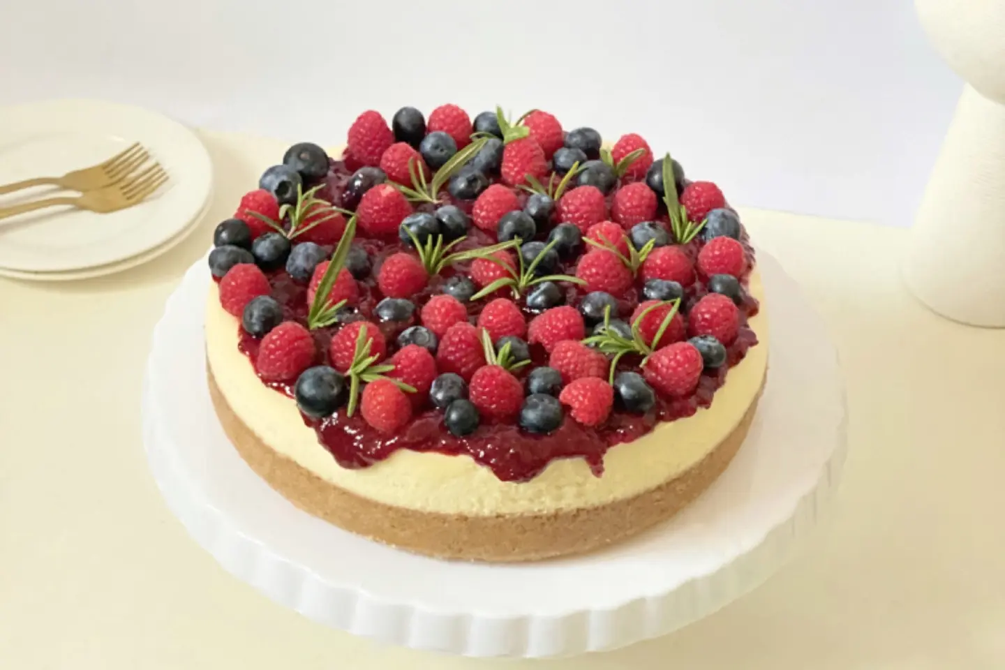 نيويورك تشيزكيك التوت مع اكسترا فواكة - حجم كبير