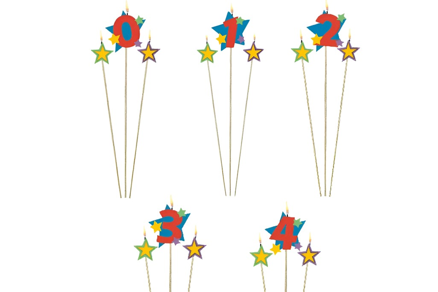Star Candles Numbers - Number 1