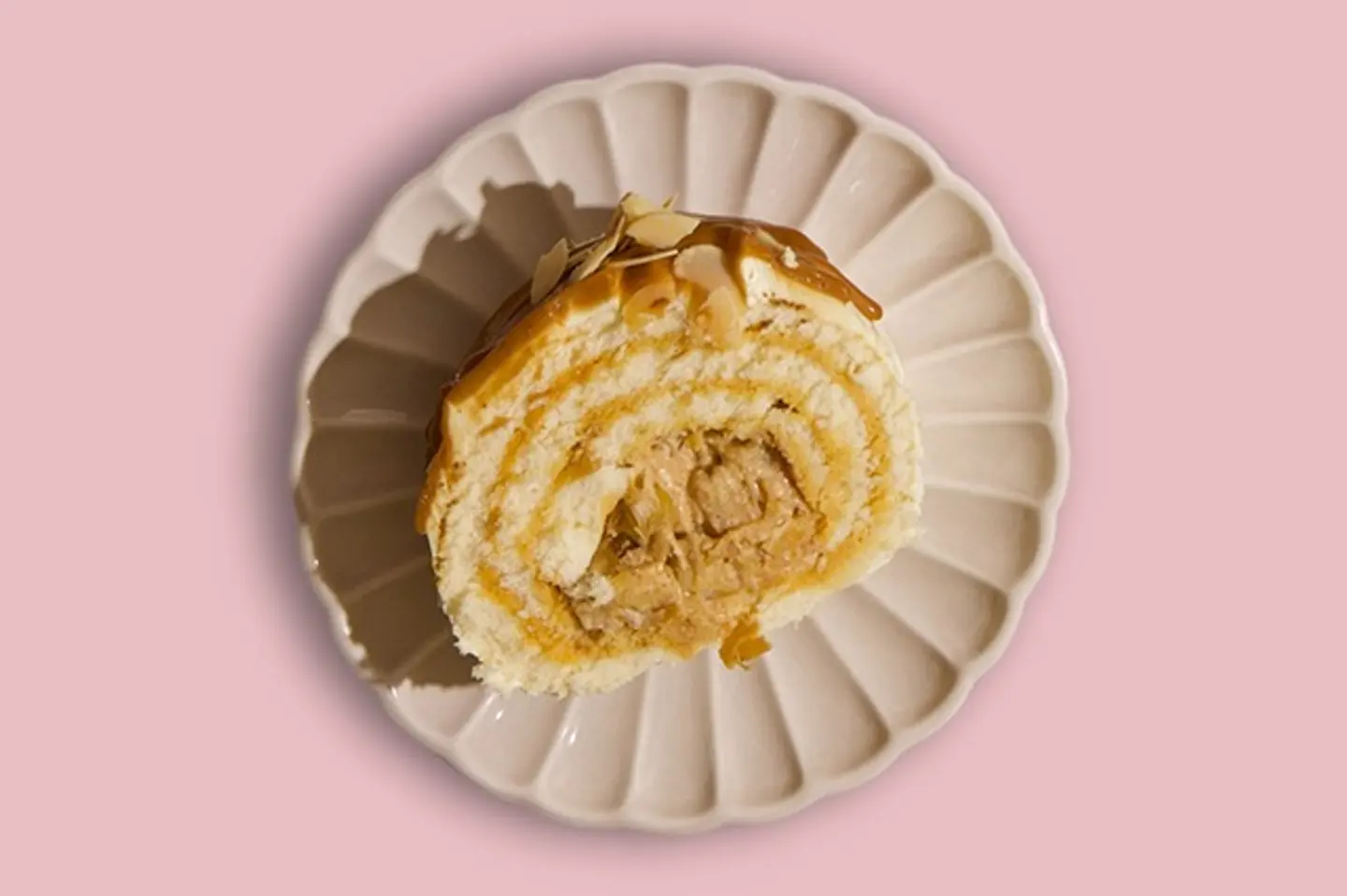 Apple With Caramel & Cream Cheese Roll Cake - 1 Slice