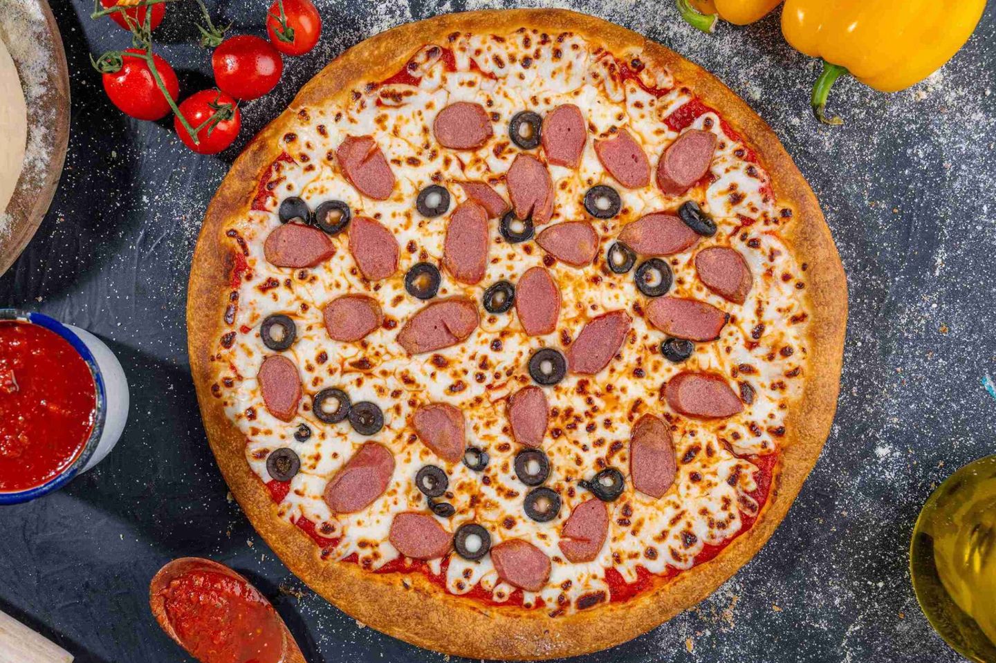 Chicken Hot Dog Pizza  - Large