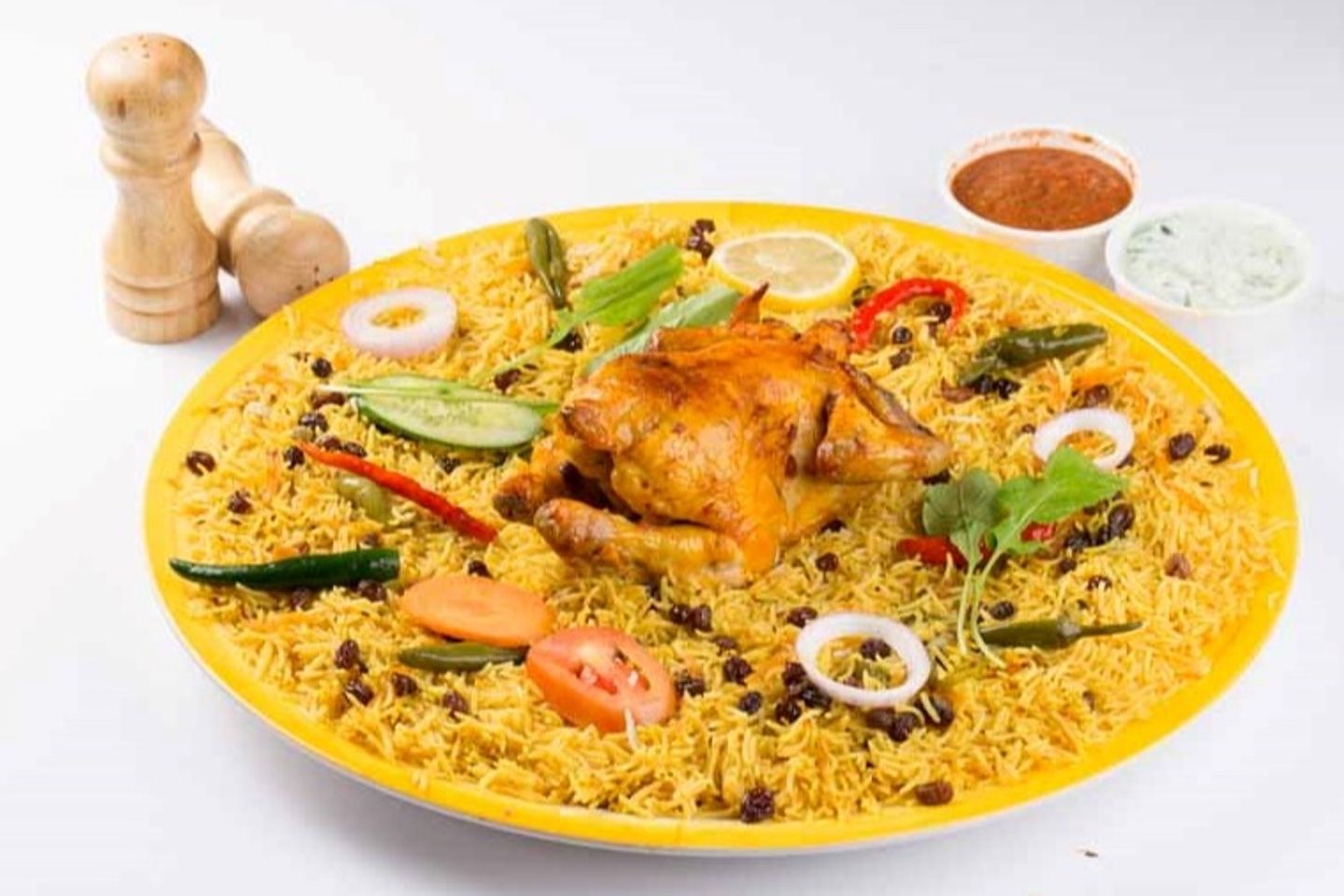 شواية مع رز بخاري  - شواية مع رز بخاري -ربع