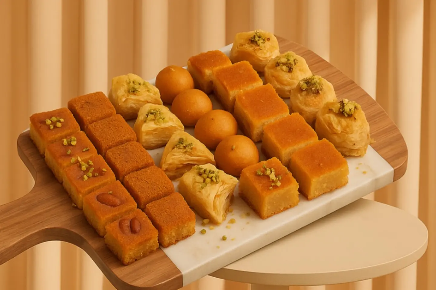 Assorted Basbousa Large Plate - Small Box