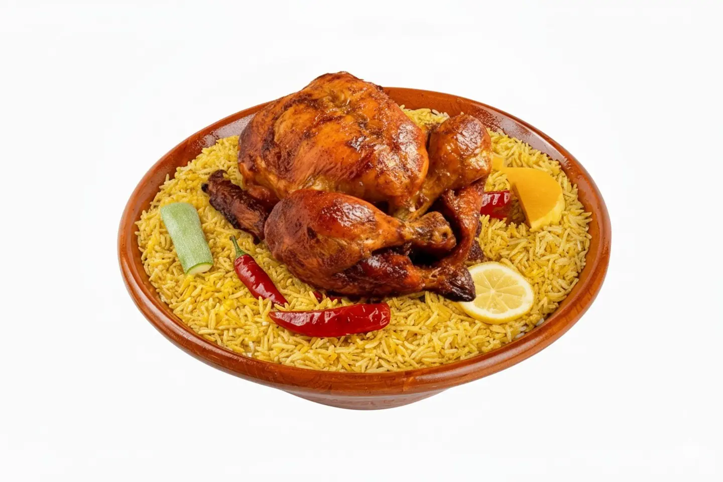دجاج شواية مع رز - حبة كاملة